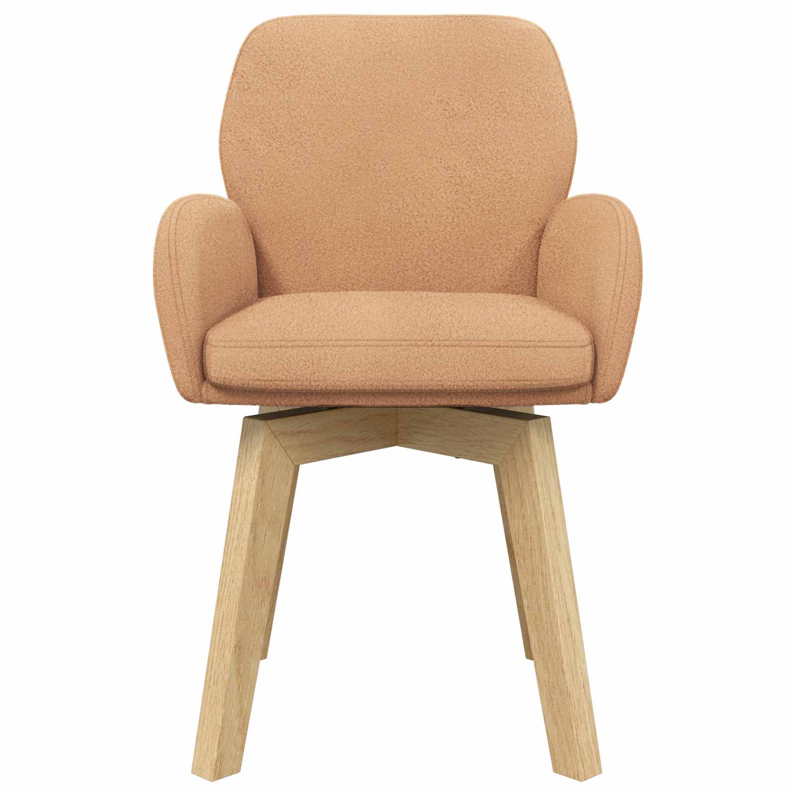 Sukamos valgomojo kėdės 6 pcs Bouclé Smėlio 54 x 58 x 87 cm