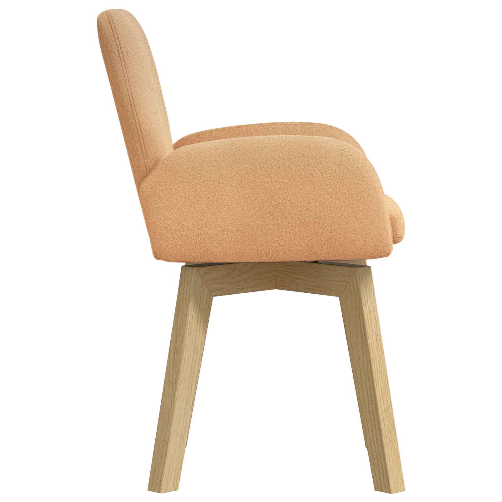 Sukamos valgomojo kėdės 6 pcs Bouclé Smėlio 54 x 58 x 87 cm