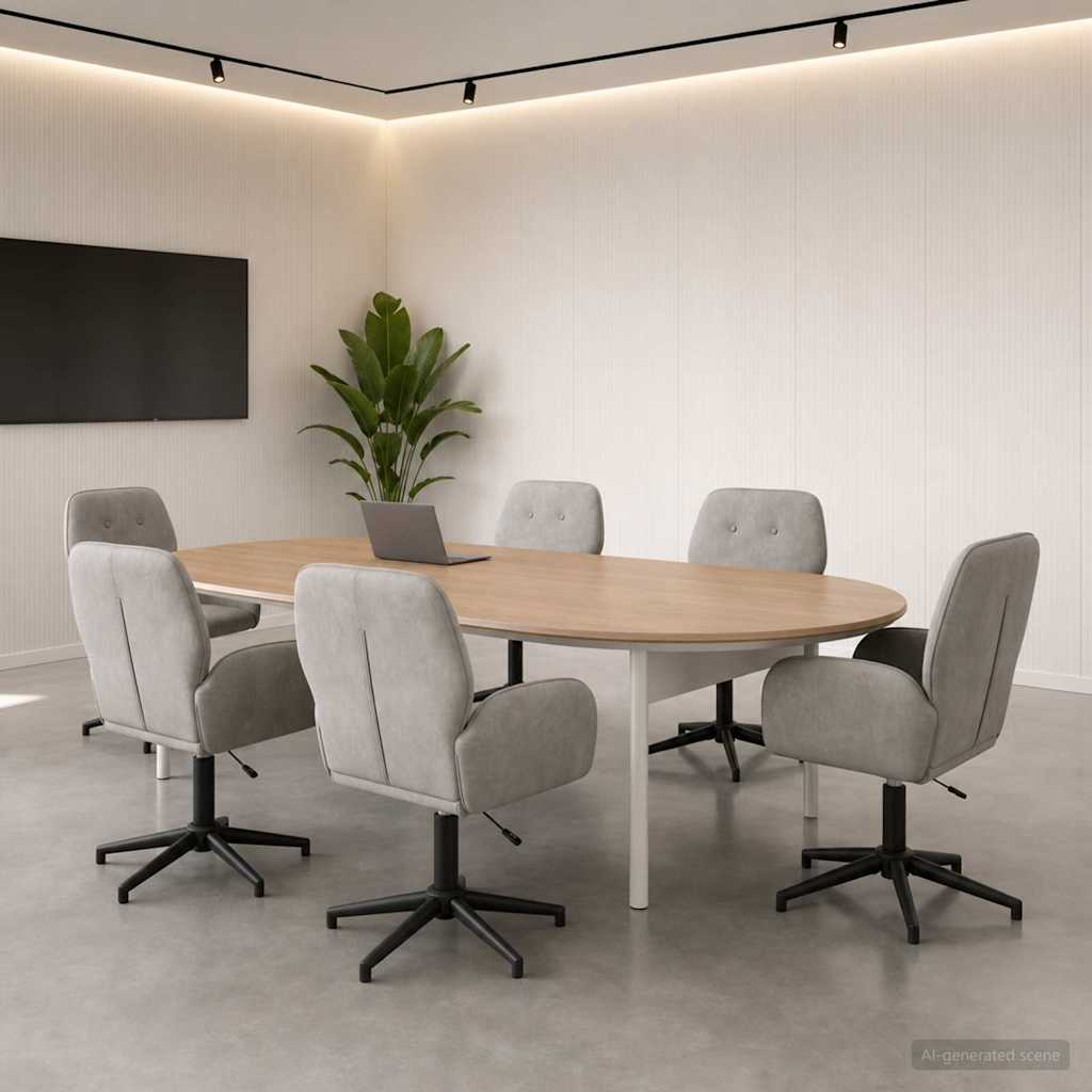 Sukamosios stalo kėdės 6 vnt. 54 x 55 x 90 cm Šviesiai pilka
