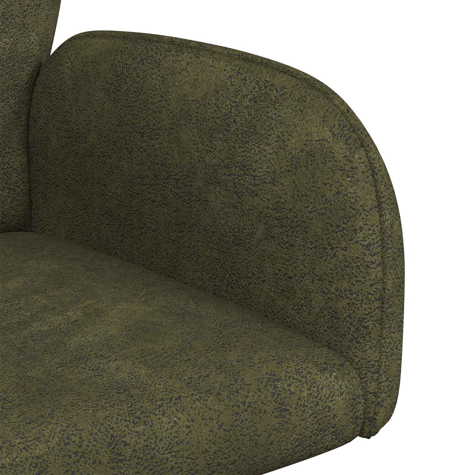 Sukamos valgomojo kėdės 4 pcs Dirbtinė suedė oda Armijos Žalia