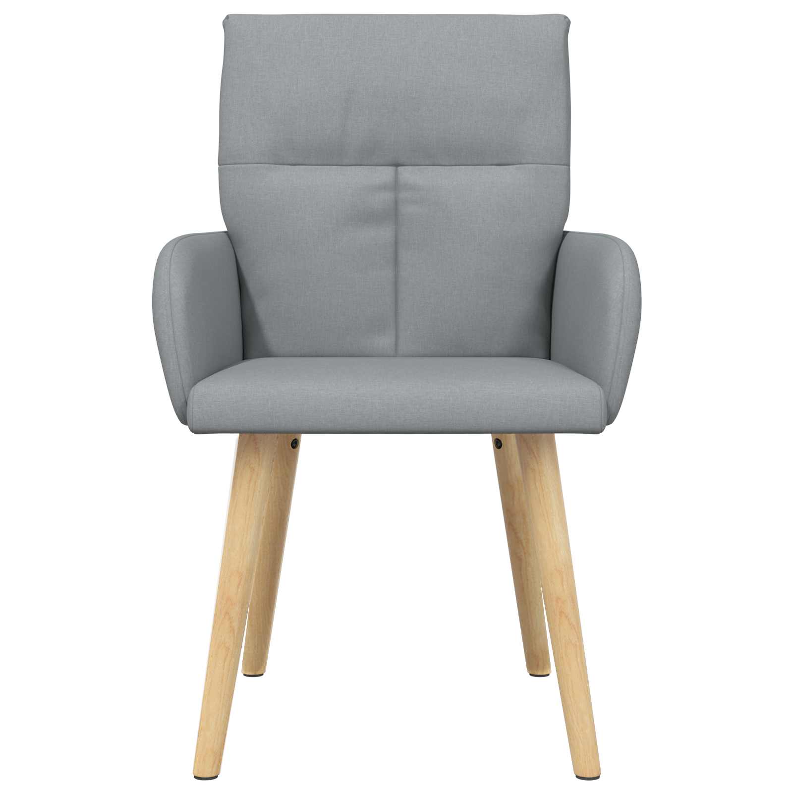 Valgomojo kėdės 4 pcs Audinys Šviesiai pilka 60 x 56 x 96 cm