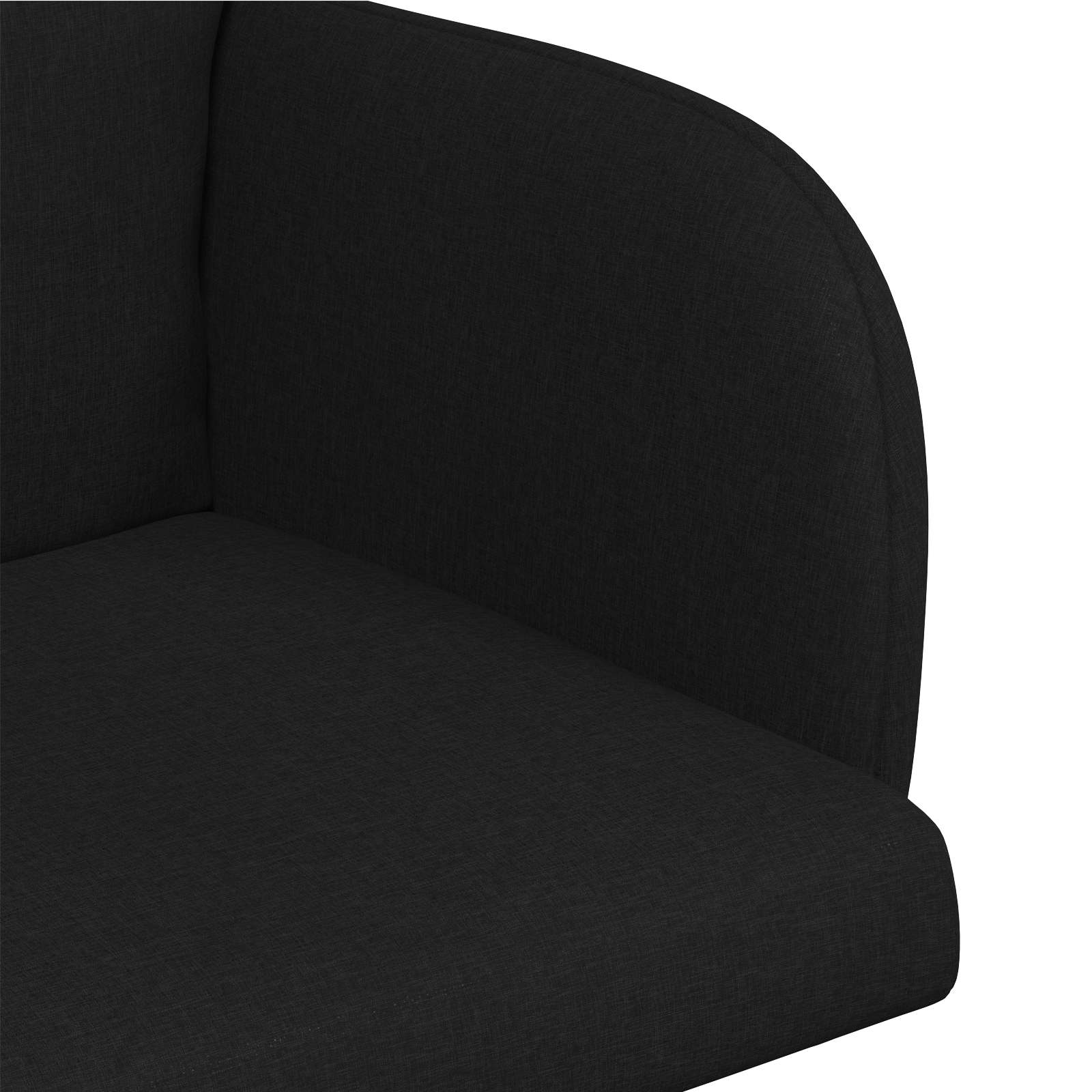 Valgomojo kėdės 4 pcs Audinys Juoda 60 x 56 x 96 cm