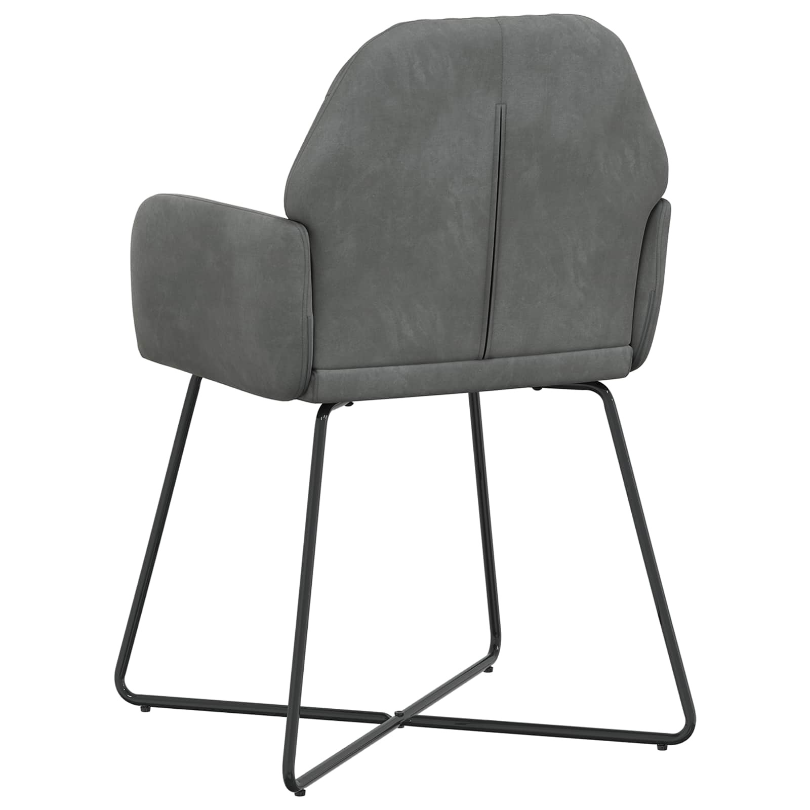 Valgomojo kėdės 4 pcs Aksomas Tamsiai pilka 55 x 50 x 84 cm
