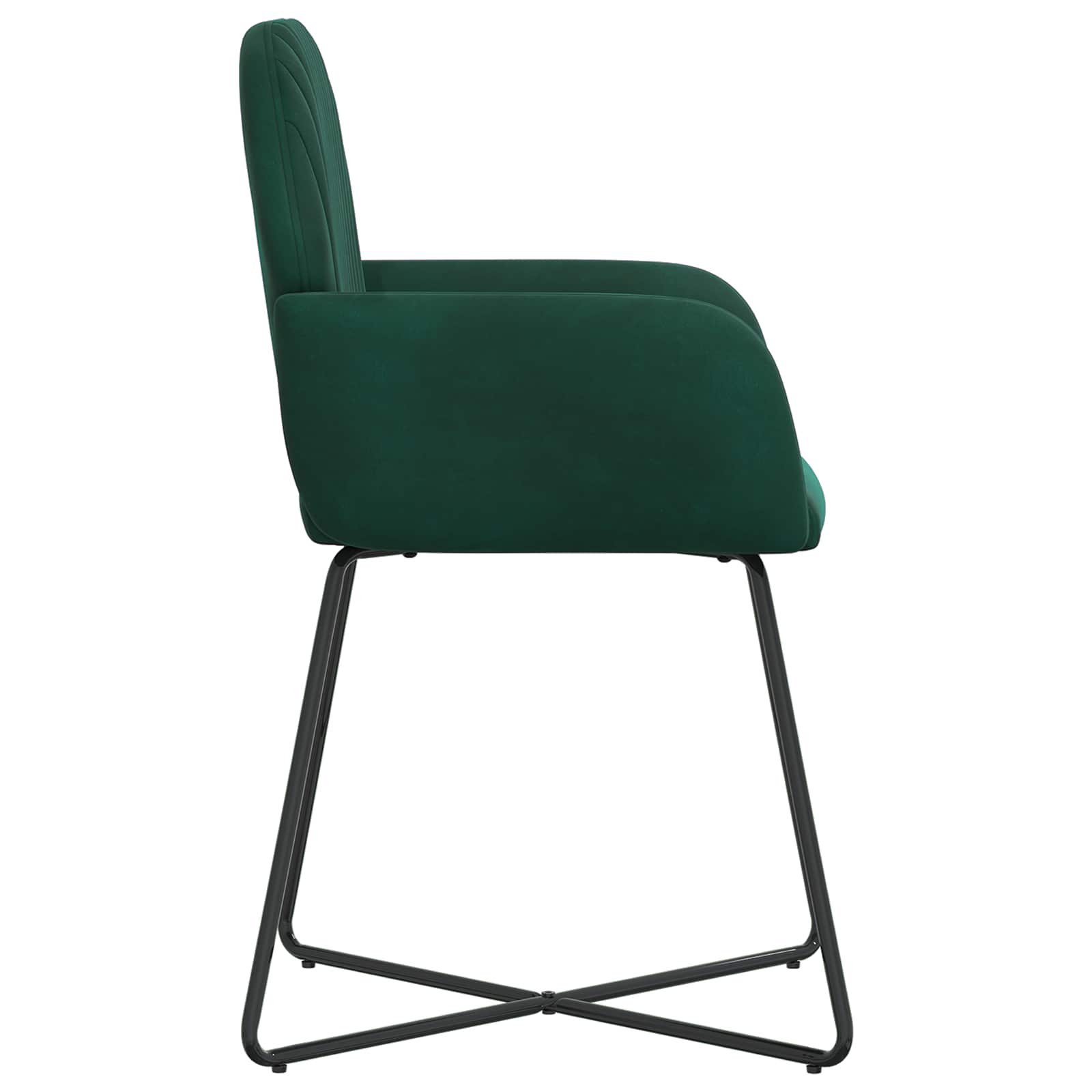Valgomojo kėdės 4 pcs Aksomas Tamsiai žalia 55 x 50 x 84 cm
