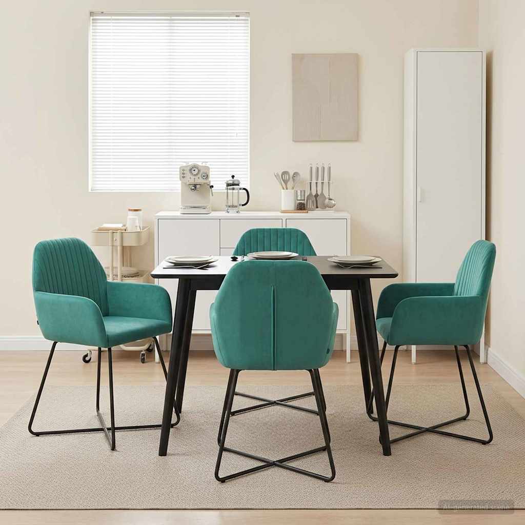 Valgomojo kėdės 4 pcs Aksomas Turkio 55 x 50 x 84 cm