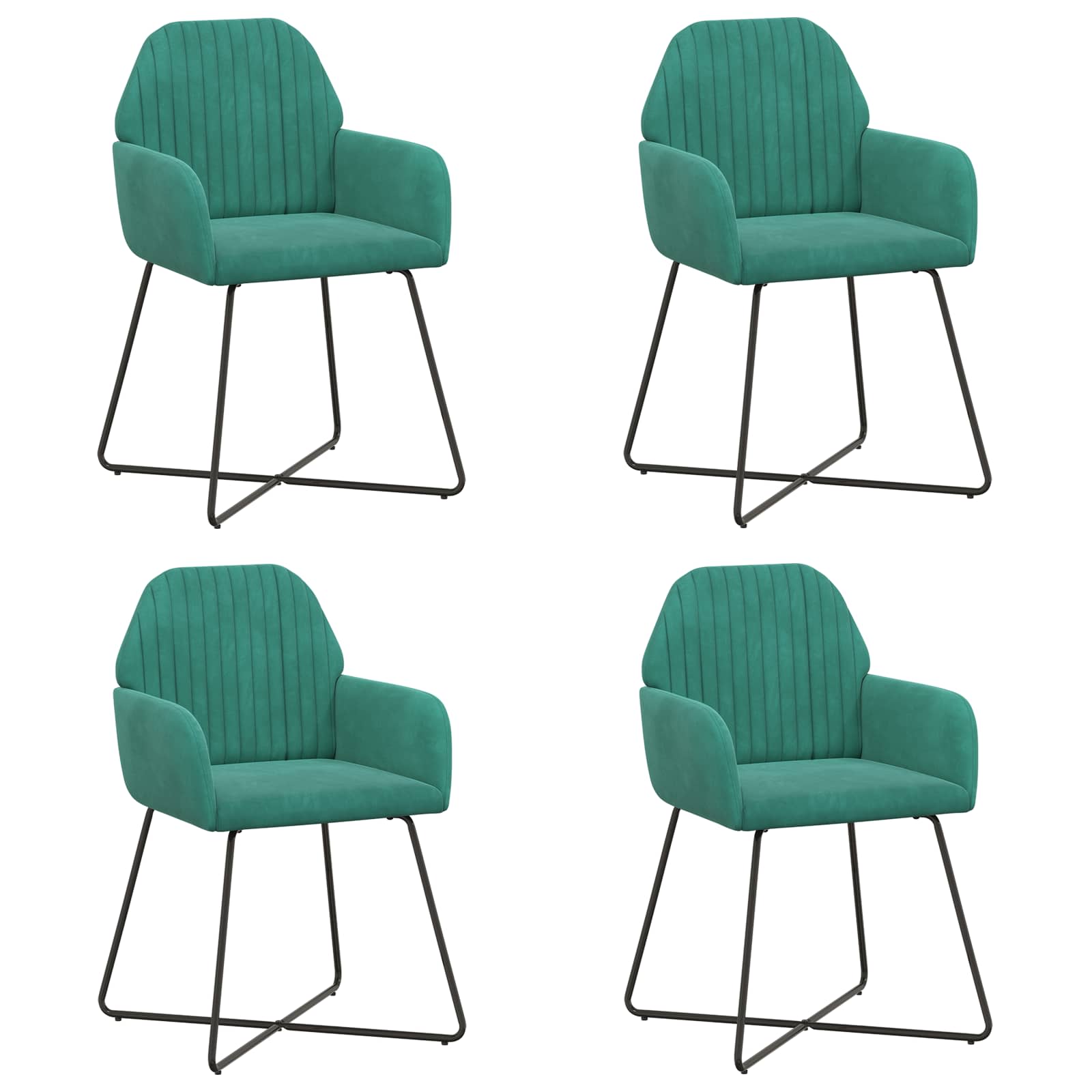 Valgomojo kėdės 4 pcs Aksomas Turkio 55 x 50 x 84 cm