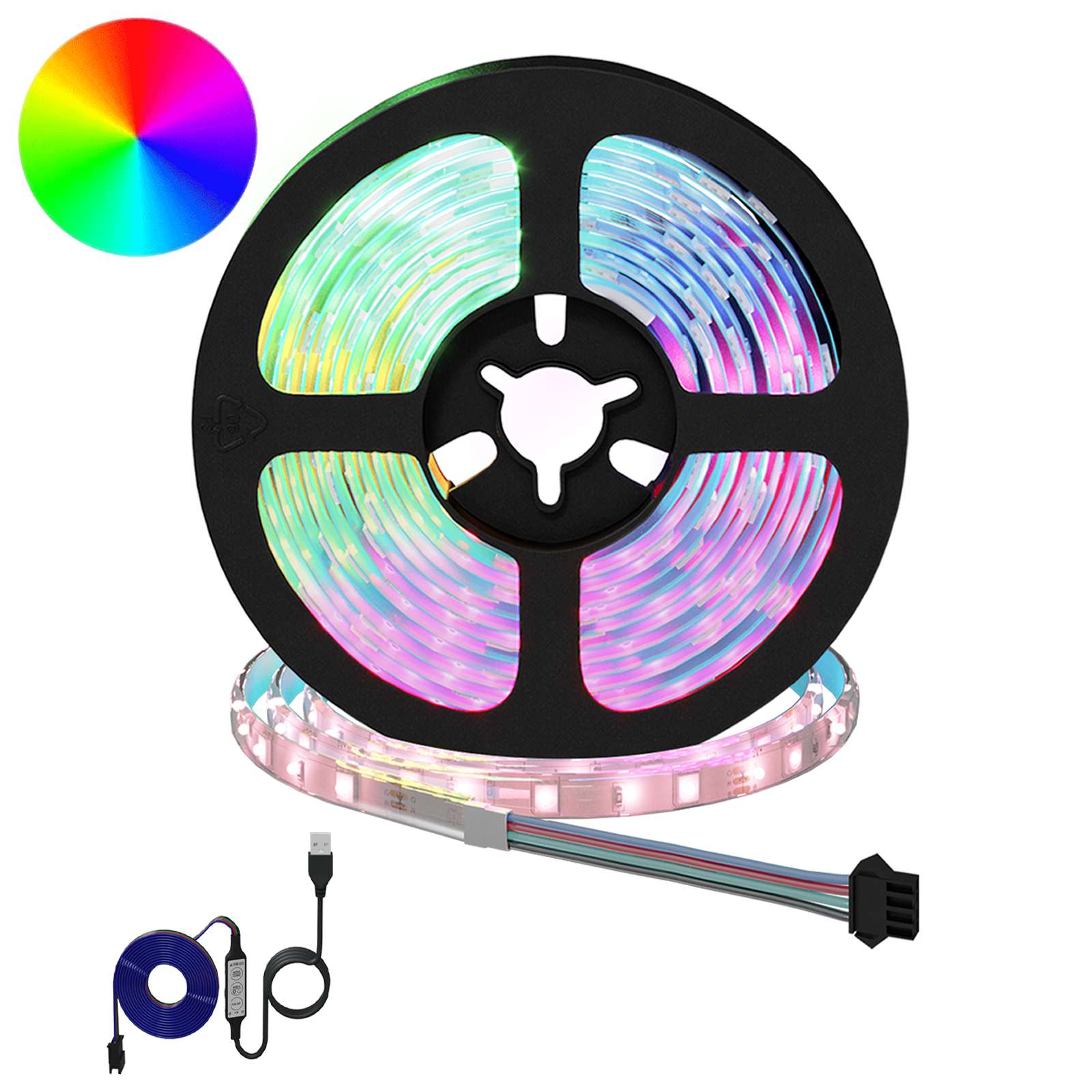 LED juosta 12 pcs Juoda ir permatoma 3000 mm Varis ir plastikas