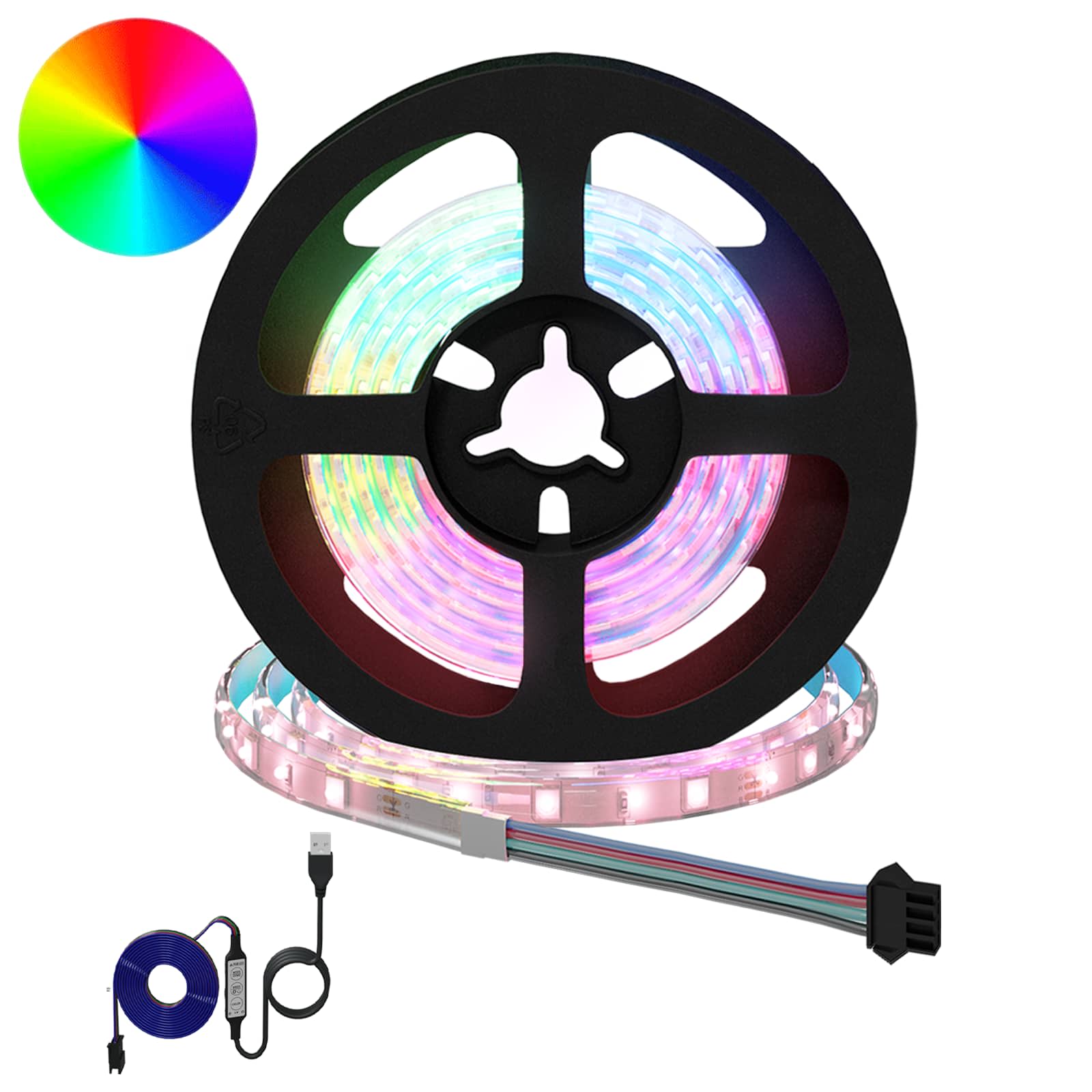 LED strip 4 pcs Black and transparent 120 x 0.8 x 0.3 cm