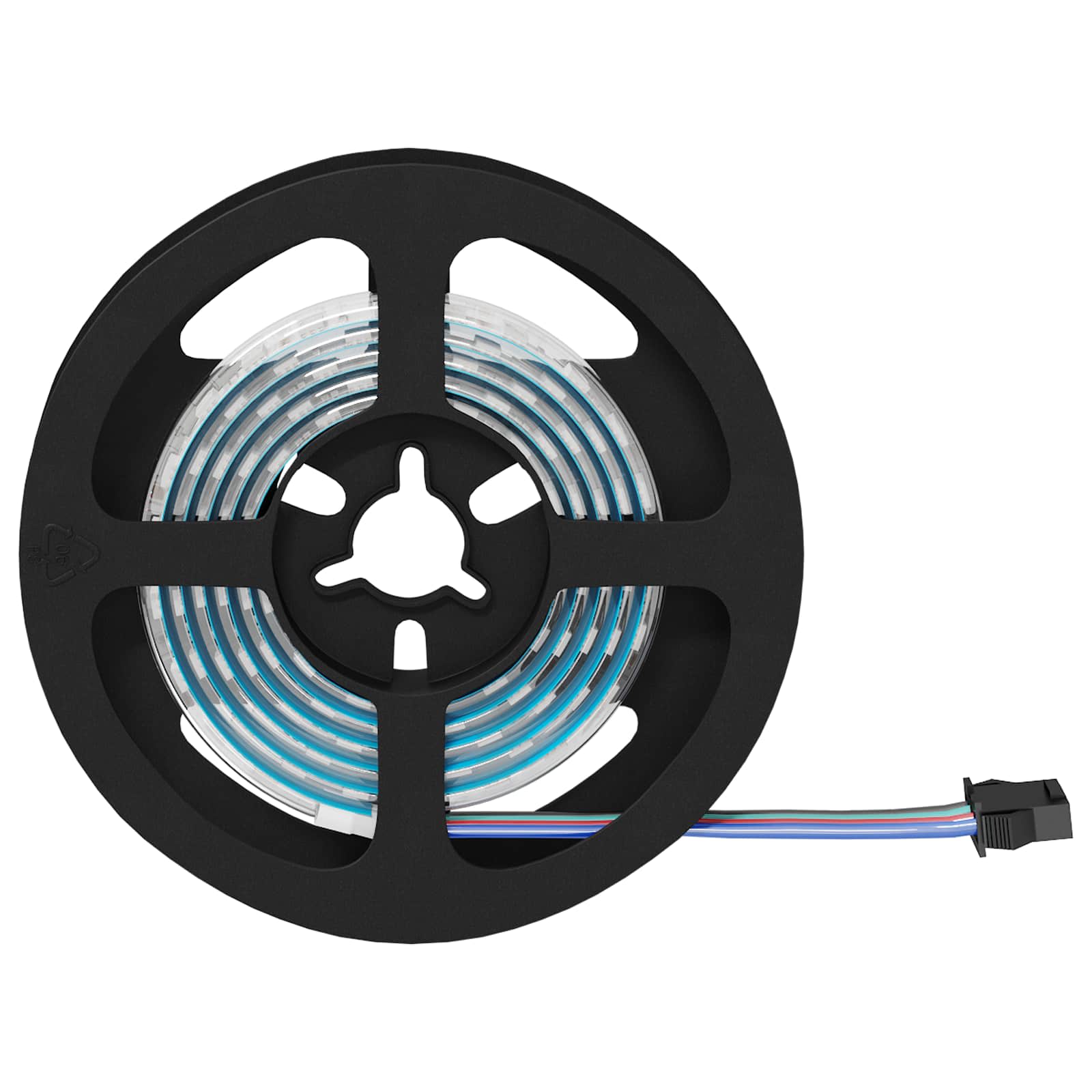 LED strip 4 pcs Black and transparent 120 x 0.8 x 0.3 cm