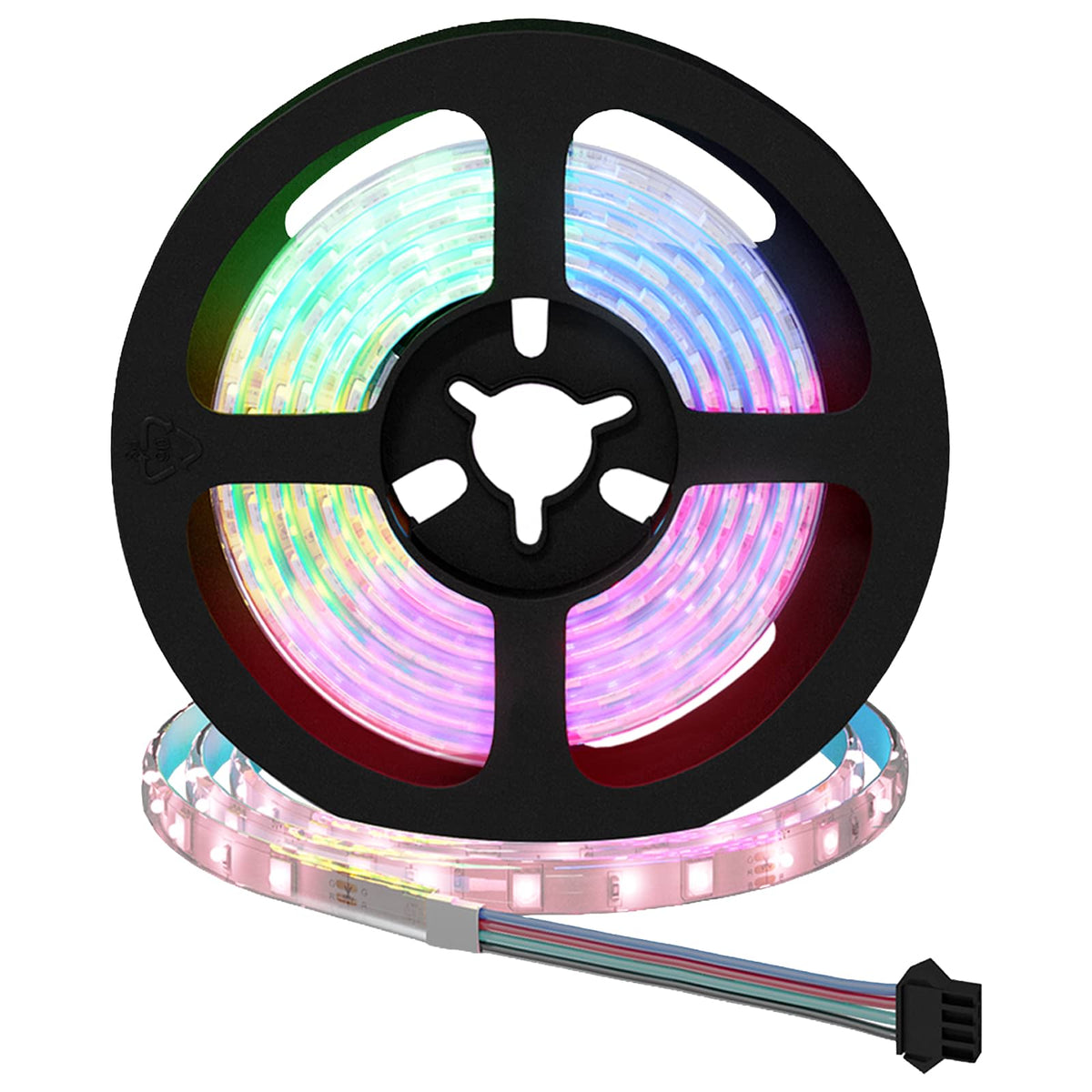 LED juosta 12 pcs Juoda ir permatoma 1300 mm Varis ir plastikas