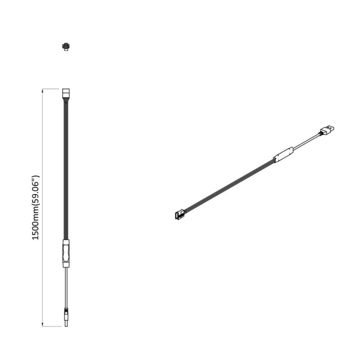 LED juosta 12 pcs Juoda ir permatoma 1300 mm Varis ir plastikas