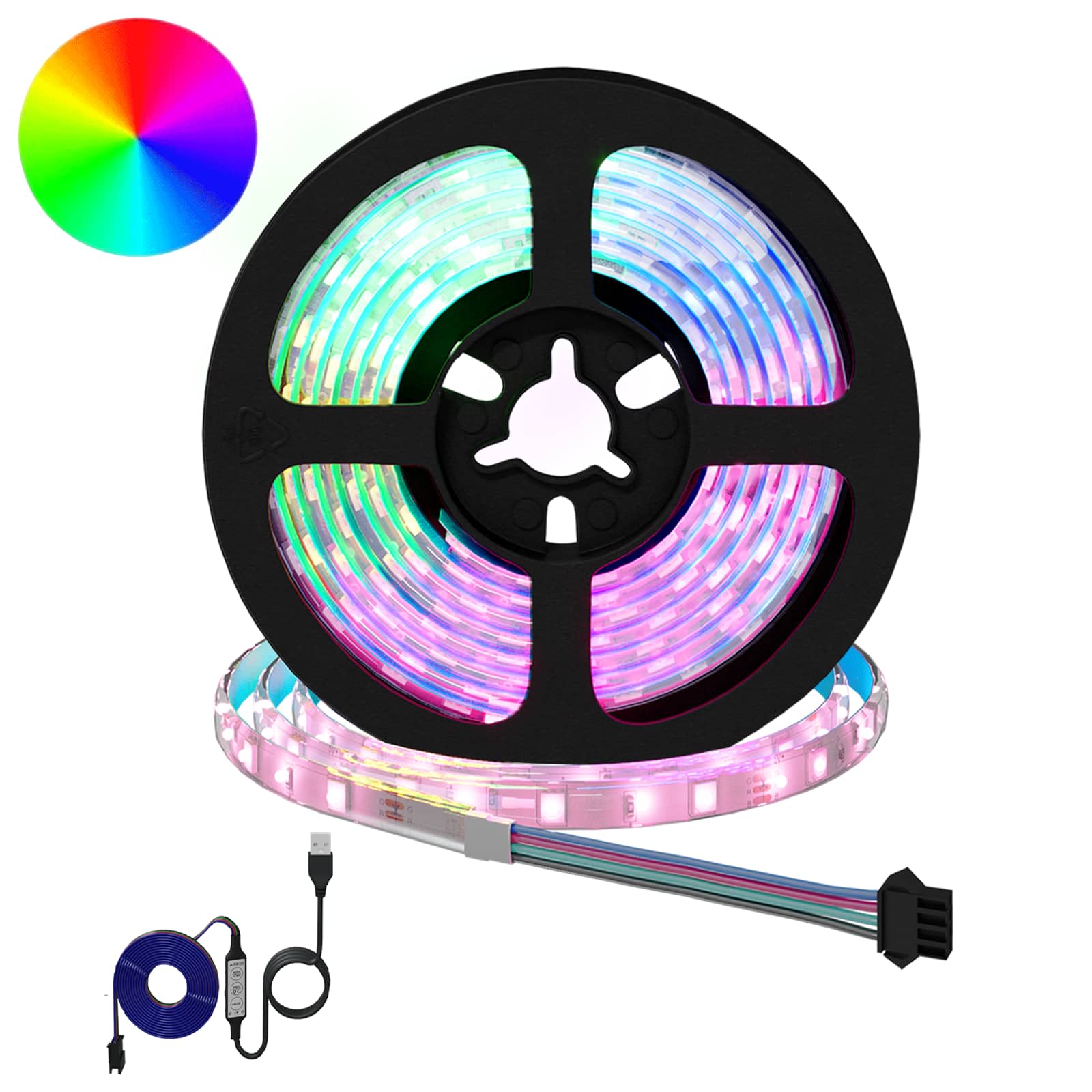 LED strip 4 pcs Black and transparent 170 x 0.8 x 0.3 cm