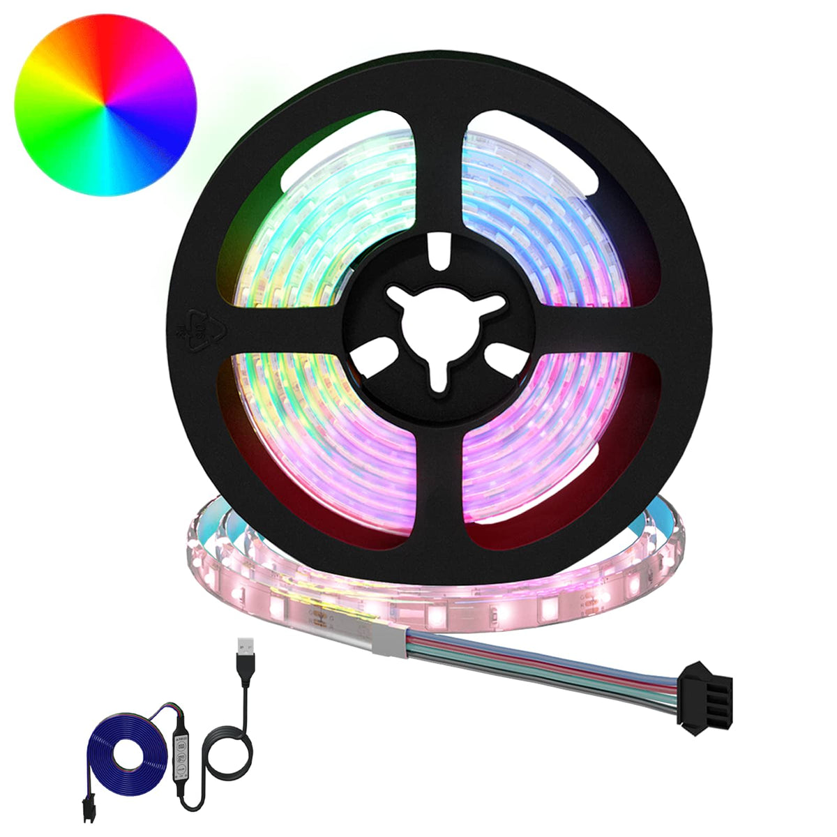 LED juosta 12 pcs Juoda ir permatoma 1700 mm Varis ir plastikas