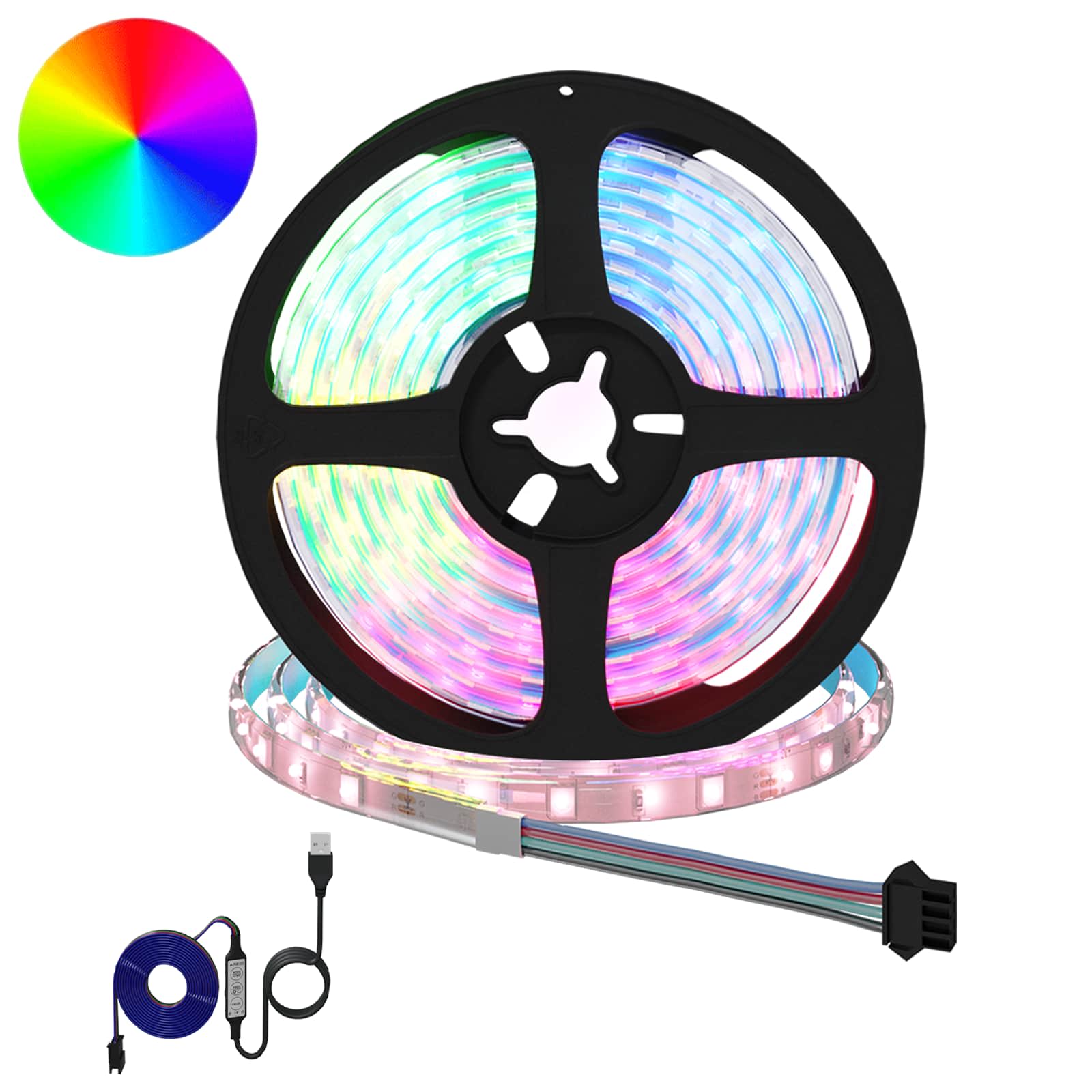 LED juosta 12 pcs Juoda ir permatoma 2100 mm Varis ir plastikas