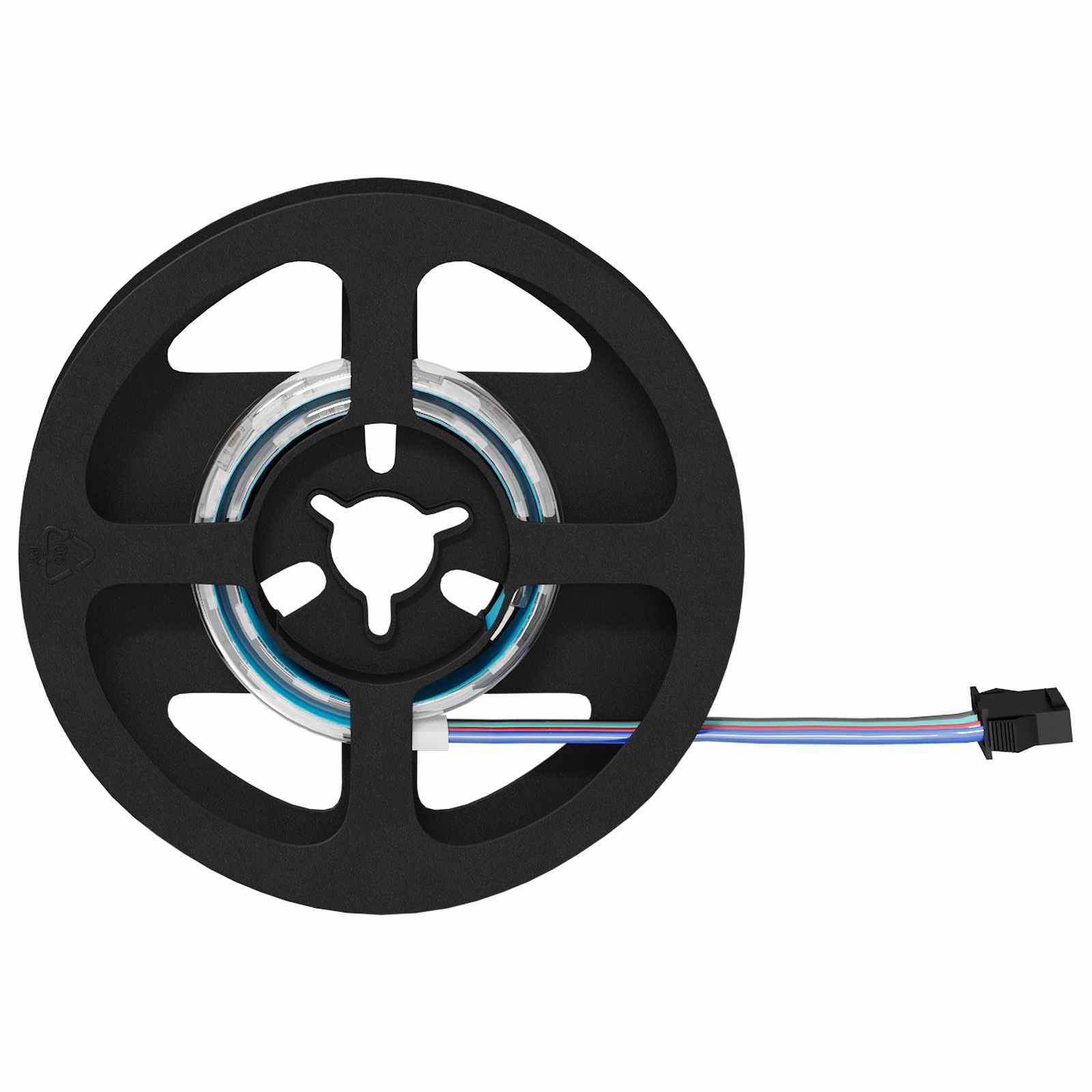 LED juosta 4 pcs Juoda ir permatoma 25 x 0,8 x 0,3 cm