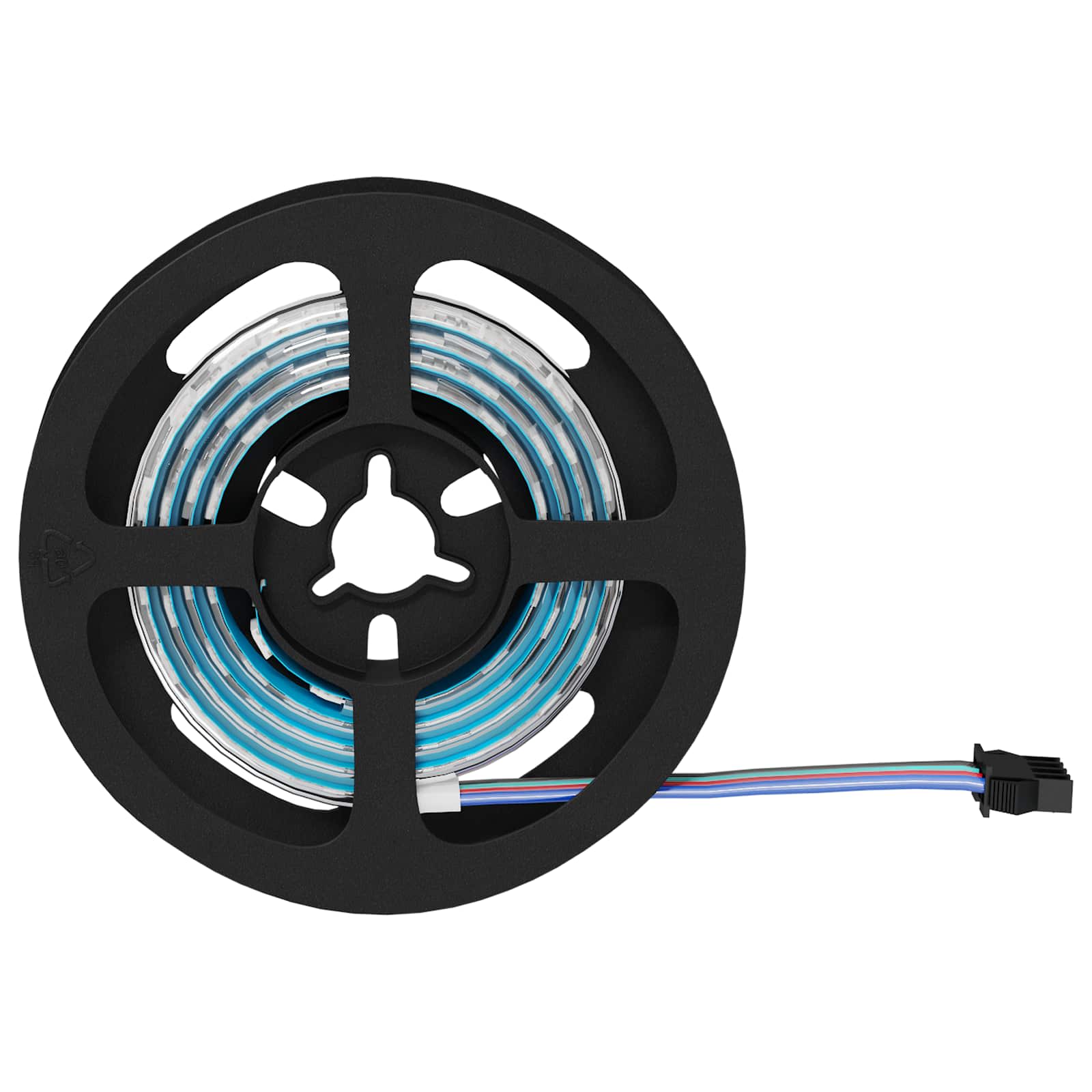 LED Strip 4 pcs Black and transparent 75 x 0.8 x 0.3 cm