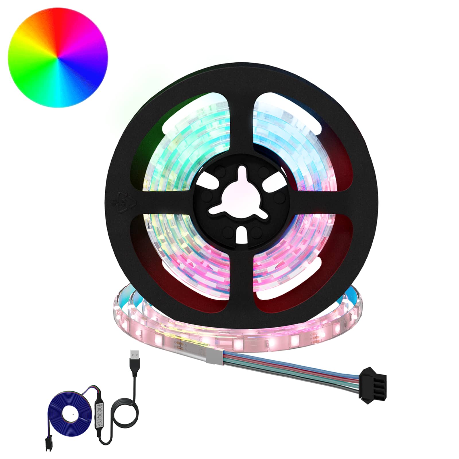 LED juosta 12 pcs Juoda ir permatoma 1000 mm Varis ir plastikas