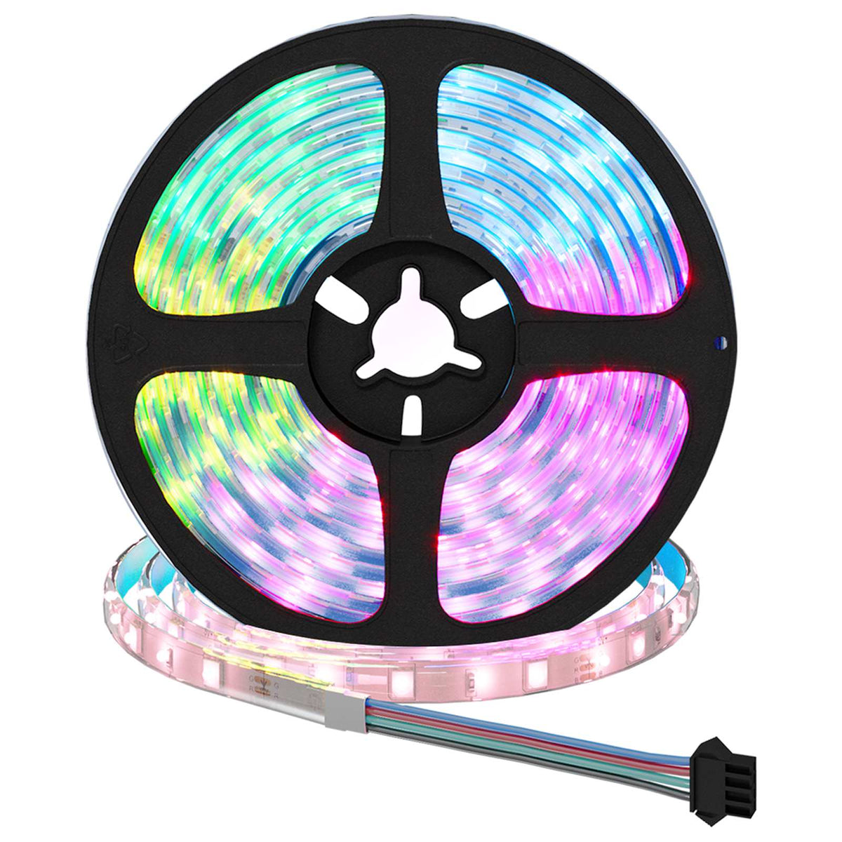 LED juosta 12 pcs Juoda ir permatoma 4000 mm Varis ir plastikas