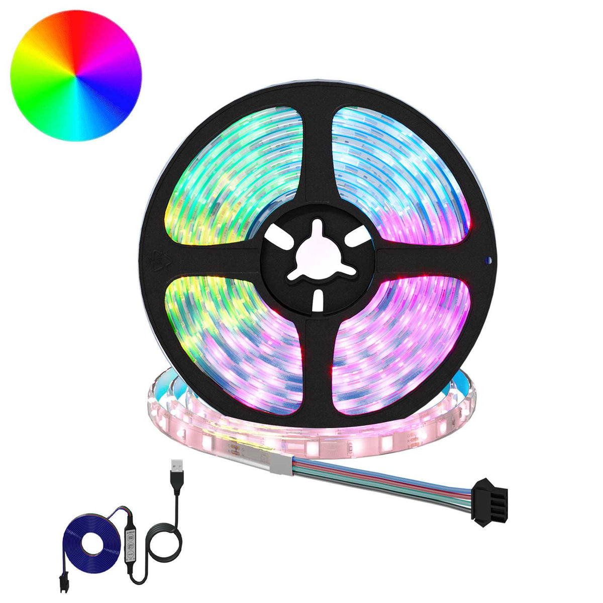 LED juosta 12 pcs Juoda ir permatoma 4000 mm Varis ir plastikas
