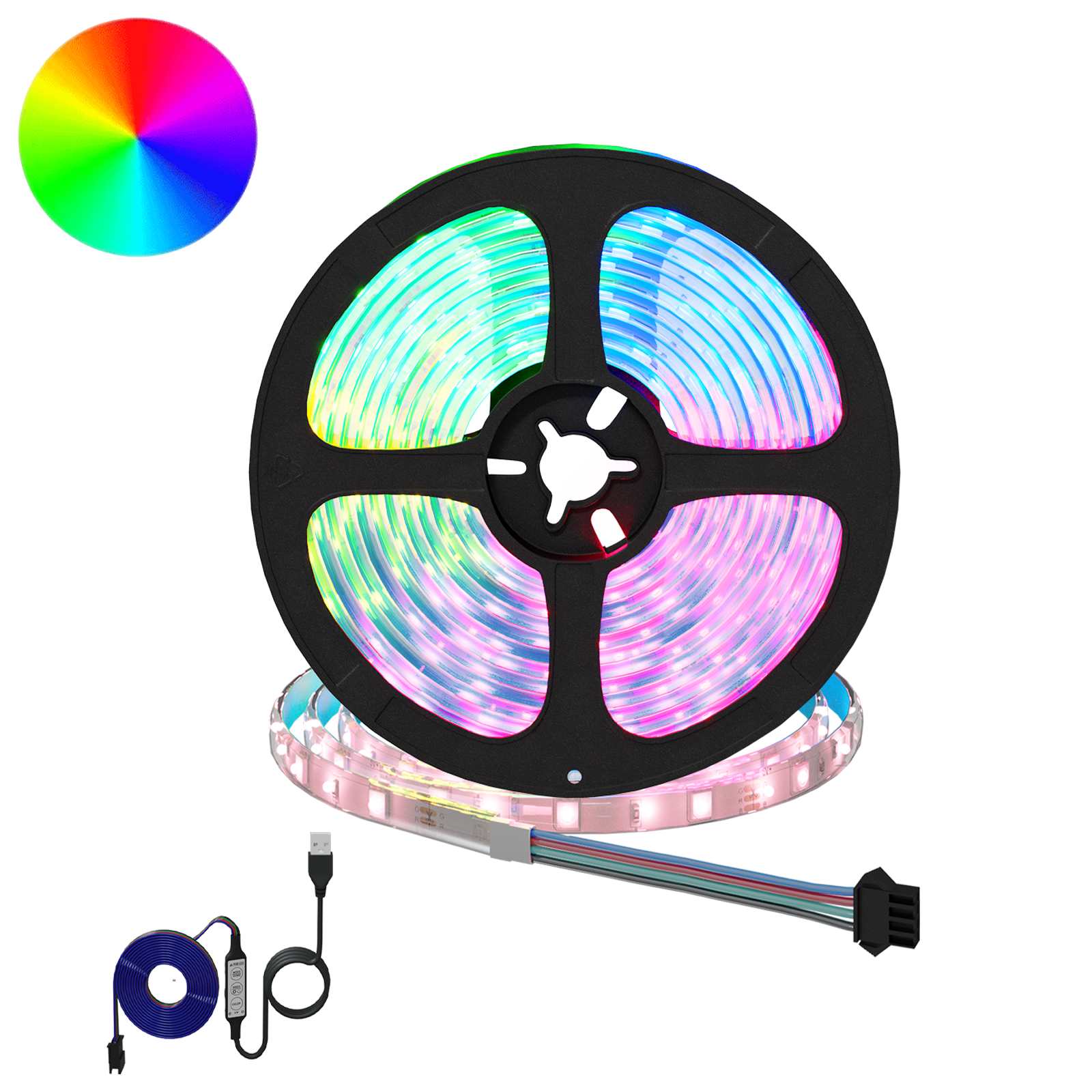 LED juosta 12 pcs Juoda ir permatoma 4700 mm Varis ir plastikas