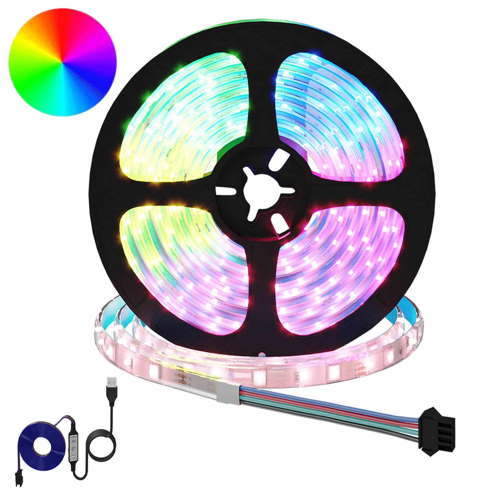 LED sloksne 4 gab. Melna un caurspīdīga 510 x 0,8 x 0,3 cm