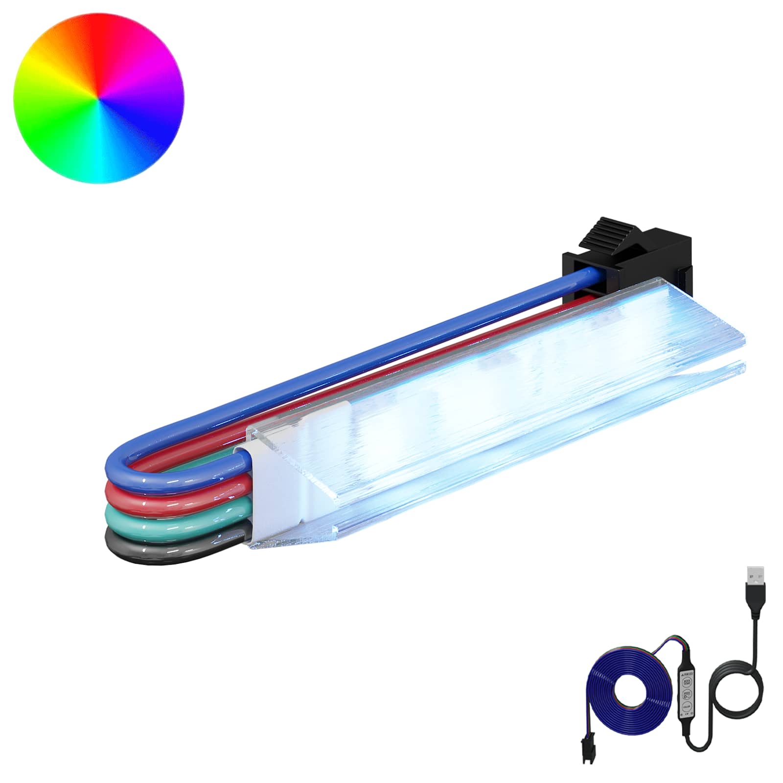 LED juosta 12 pcs Juoda ir Balta 1745 mm Varis ir plastikas