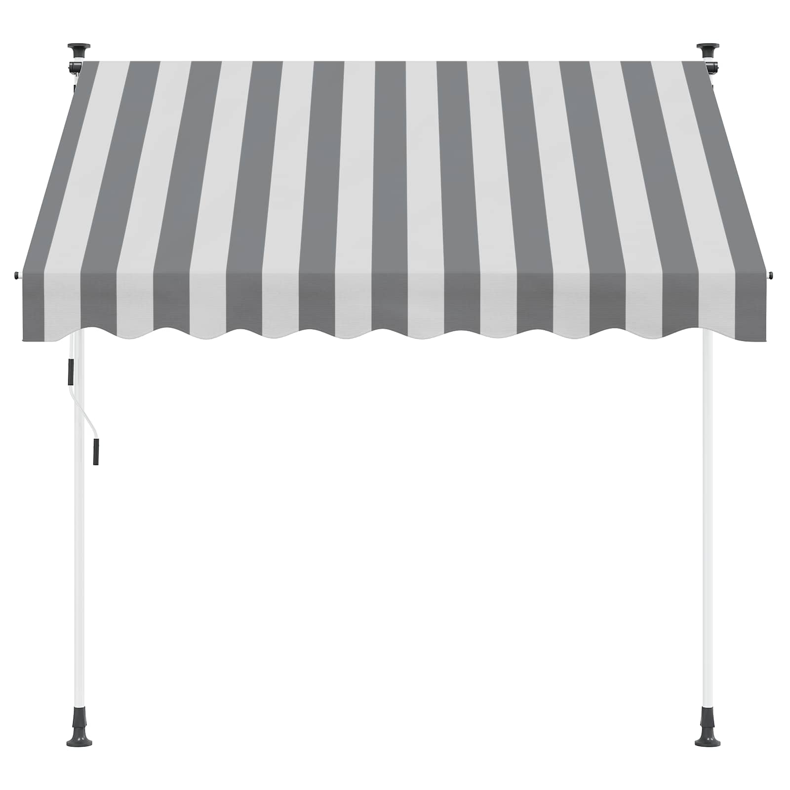 Rankinė sulankstoma markizė Antracito ir baltos 100 cm