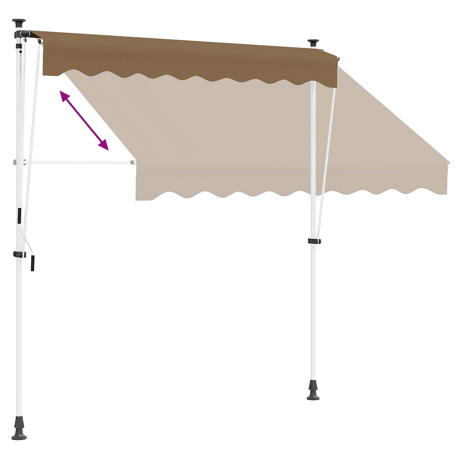Rankinė sulankstoma markizė Smėlio 100 cm