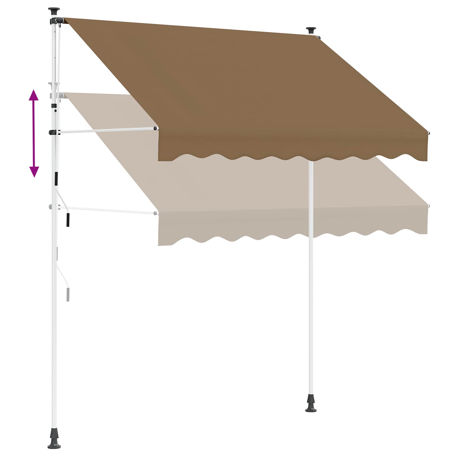 Rankinė sulankstoma markizė Smėlio 350 cm