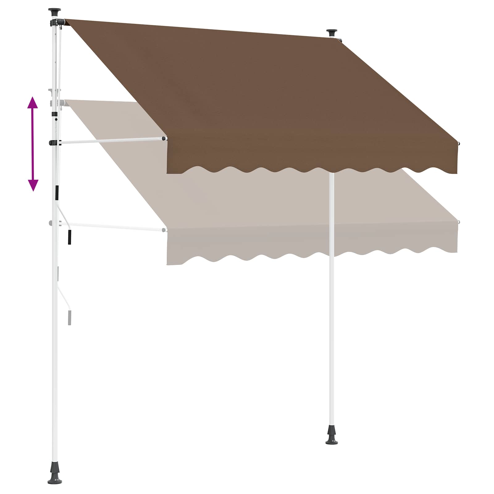 Rankinė sulankstoma markizė Taupe 250 cm
