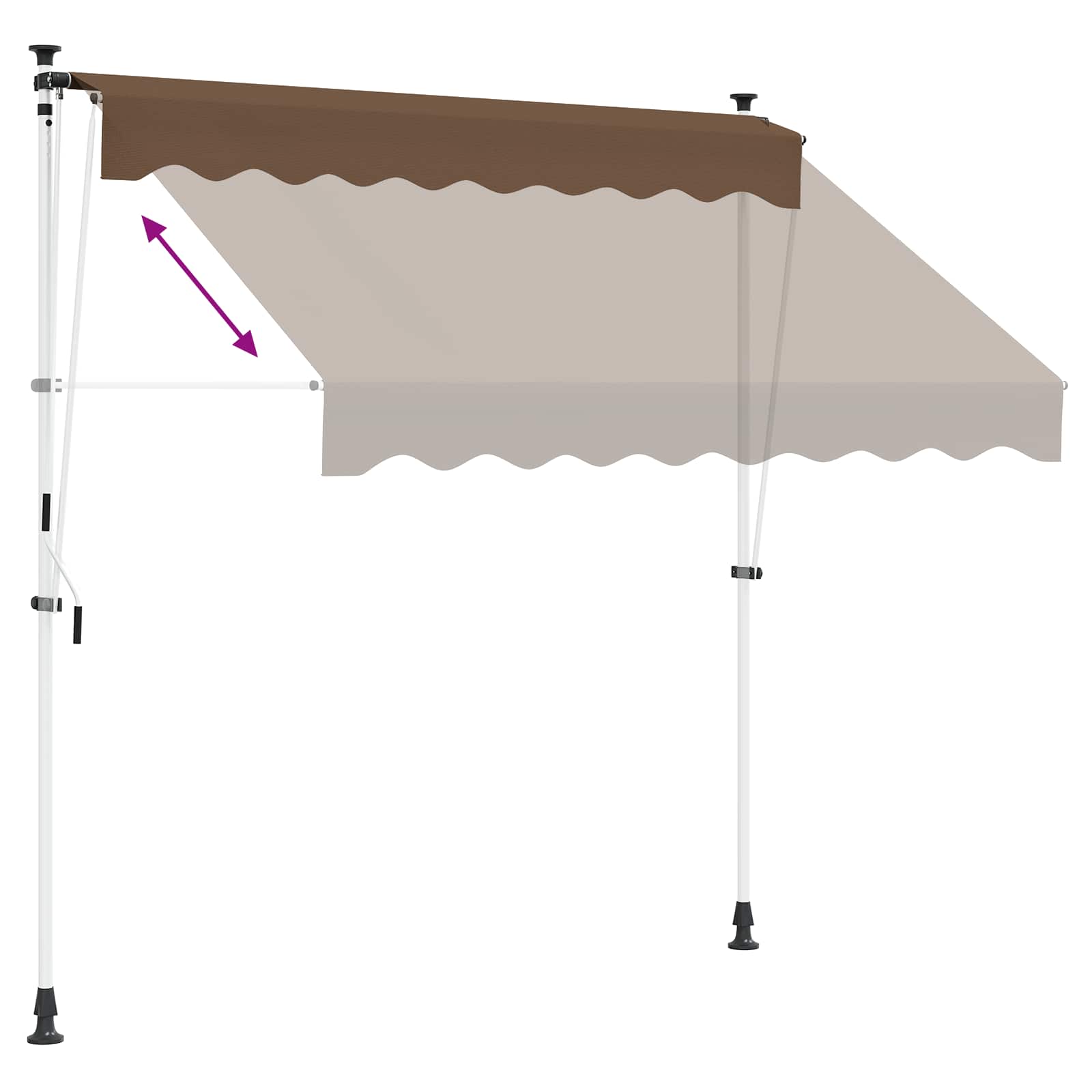 Rankinė sulankstoma markizė Taupe 350 cm