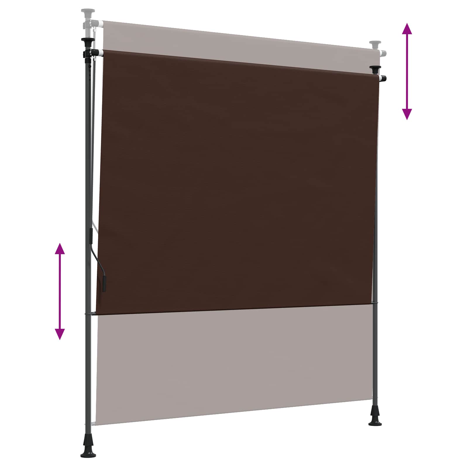 Lauko Ritininė Žaliuzė Ruda 150 x 270 cm