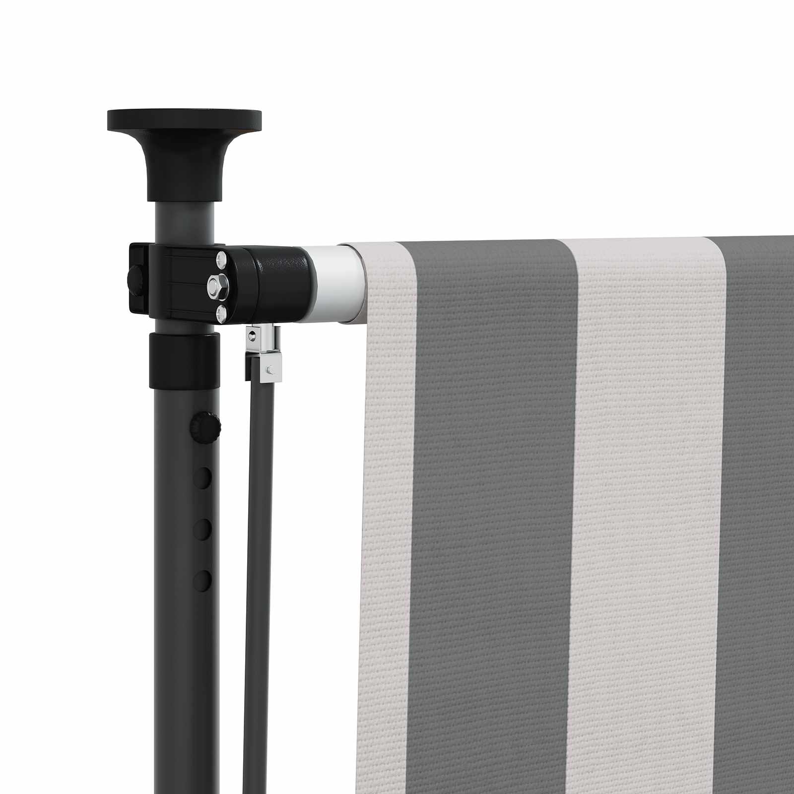 Lauko Ritininė Žaliuzė Antracito ir baltos 100 x 270 cm