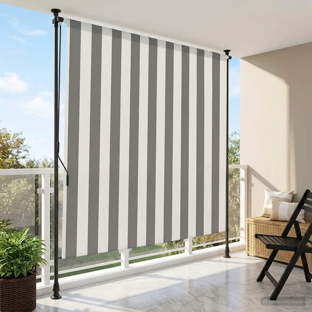 Lauko Ritininė Žaliuzė Antracito ir baltos 100 x 270 cm