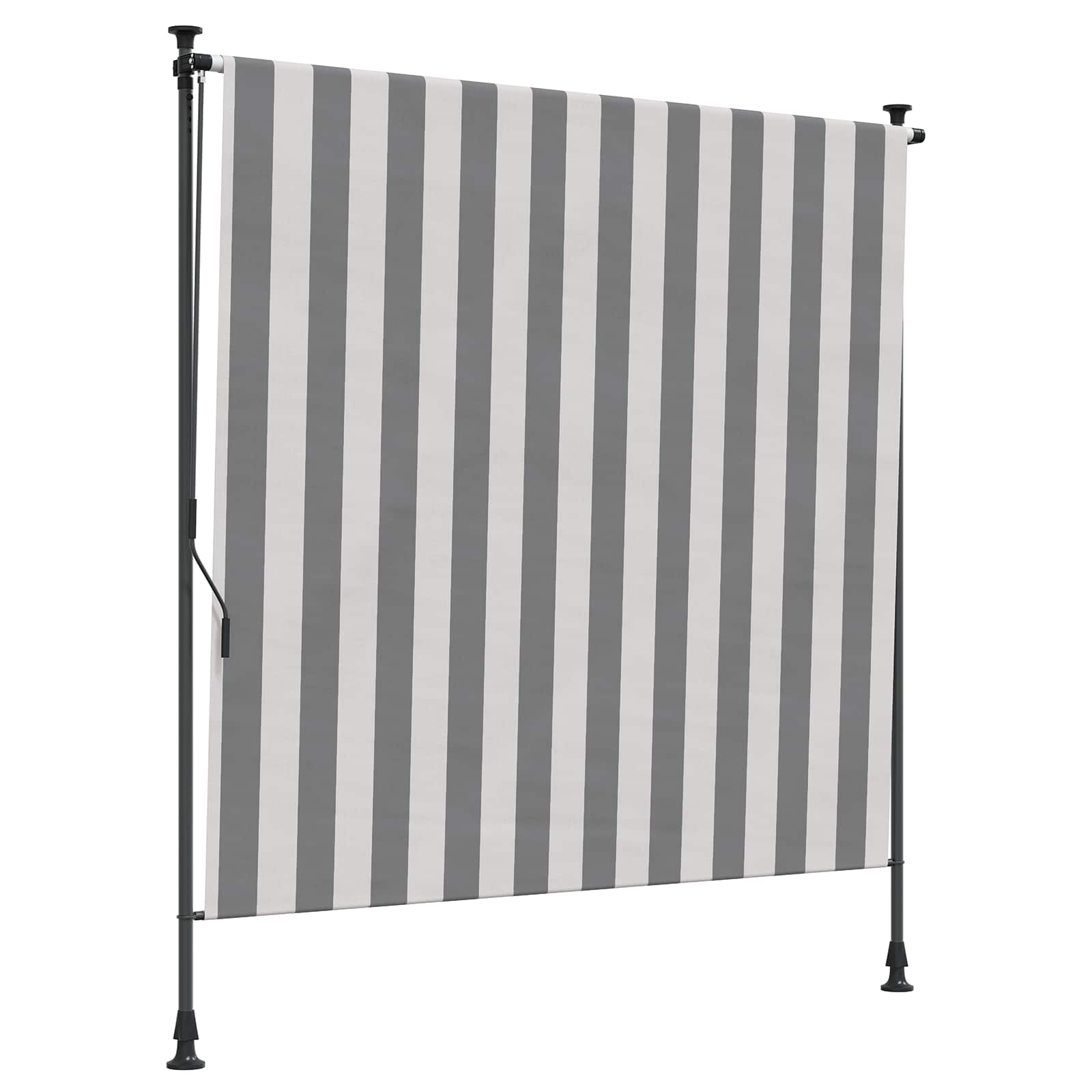 Lauko Ritininė Žaliuzė Antracito ir baltos 100 x 270 cm