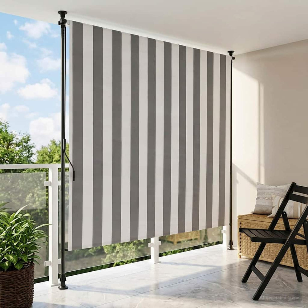 Lauko Ritininė Žaliuzė Antracito ir baltos 120 x 270 cm