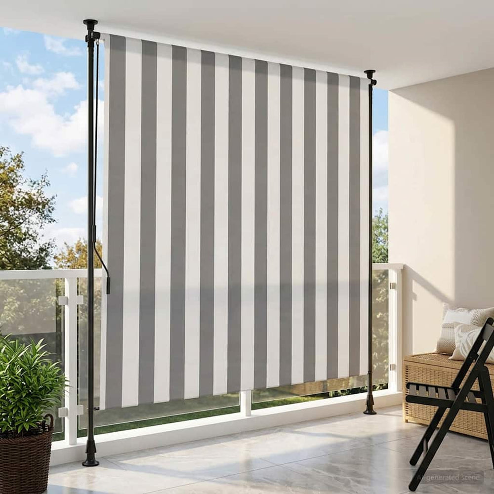 Lauko Ritininė Žaliuzė Antracito ir baltos 150 x 270 cm