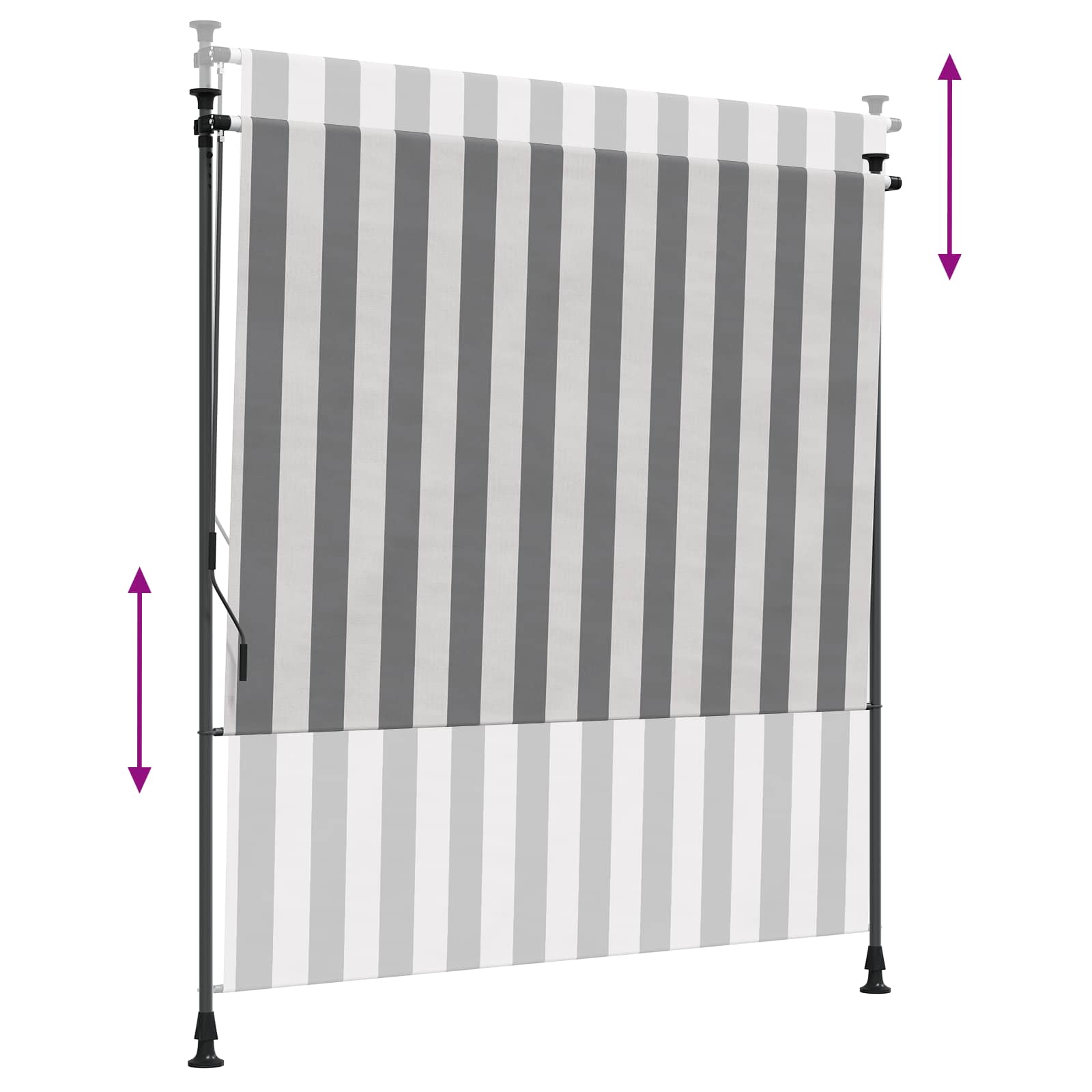 Lauko Ritininė Žaliuzė Antracito ir baltos 200 x 270 cm