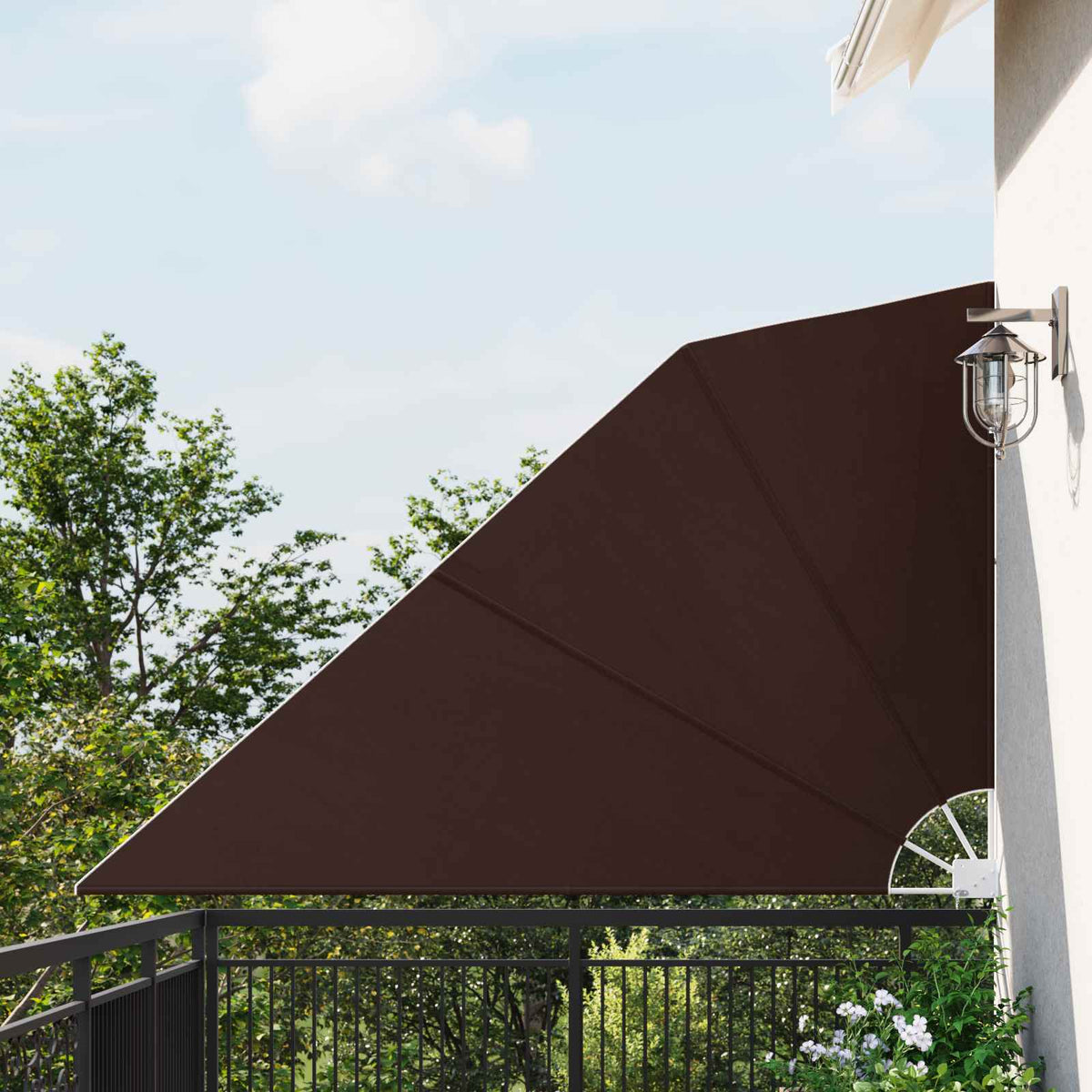 Balkono privatumo ekranas 240 x 160 cm Poliesteris ir plienas