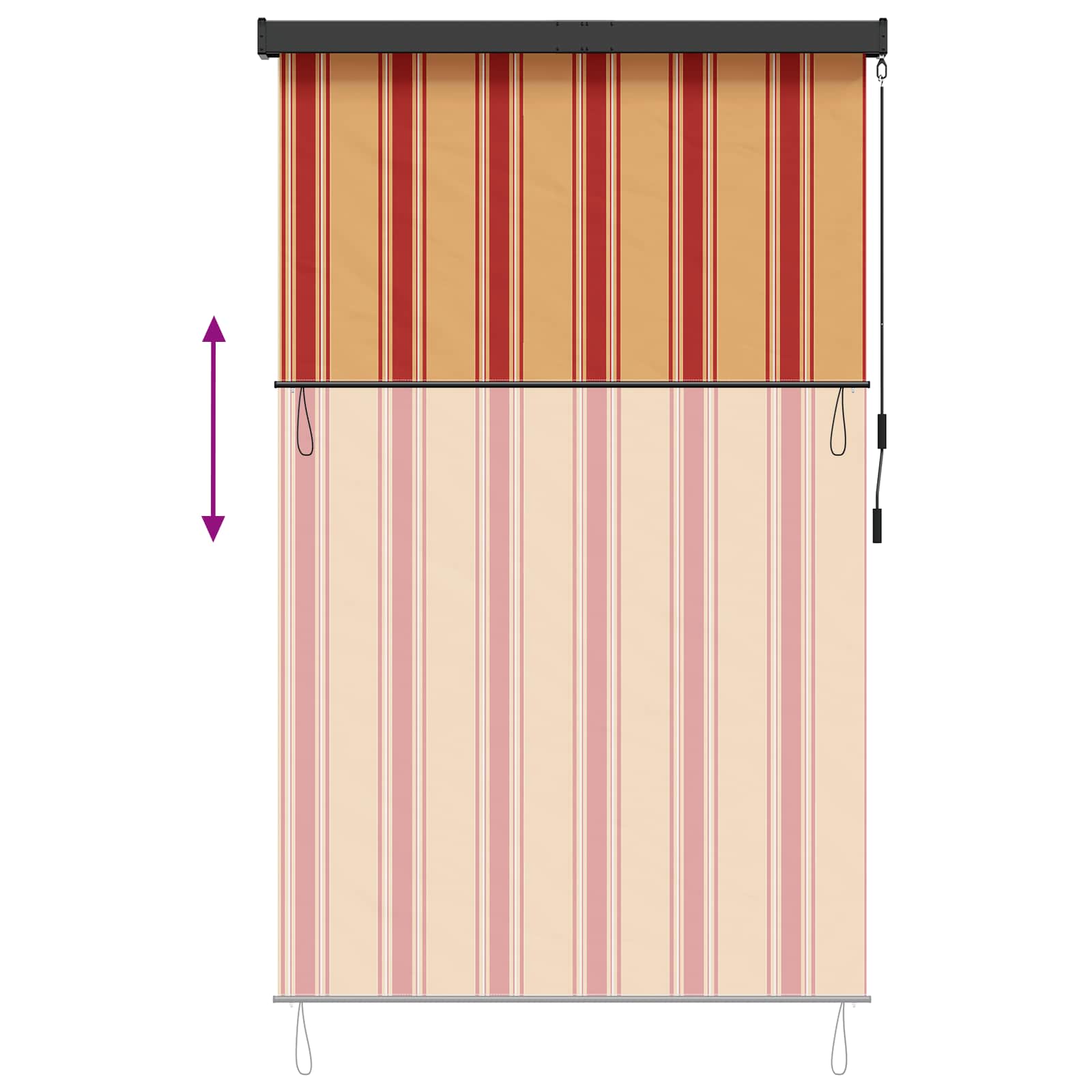 Roletas Įvairiaspalvis 60 x 250 cm Audinys ir aliuminis