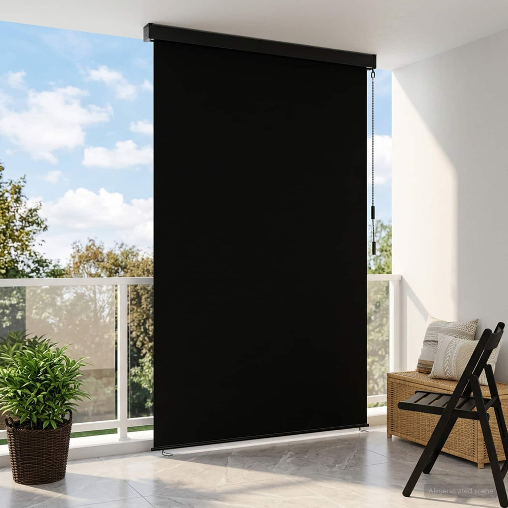 Roletas Juoda 80 x 250 cm Audinys ir aliuminis