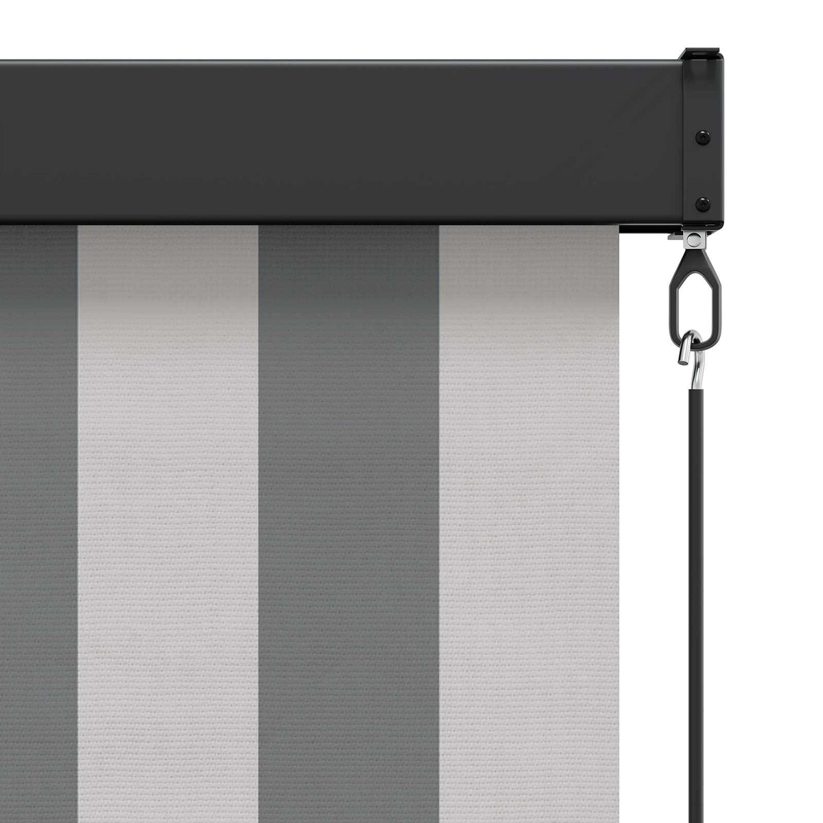 Roletas Antracito ir baltos 80 x 250 cm Audinys ir aliuminis