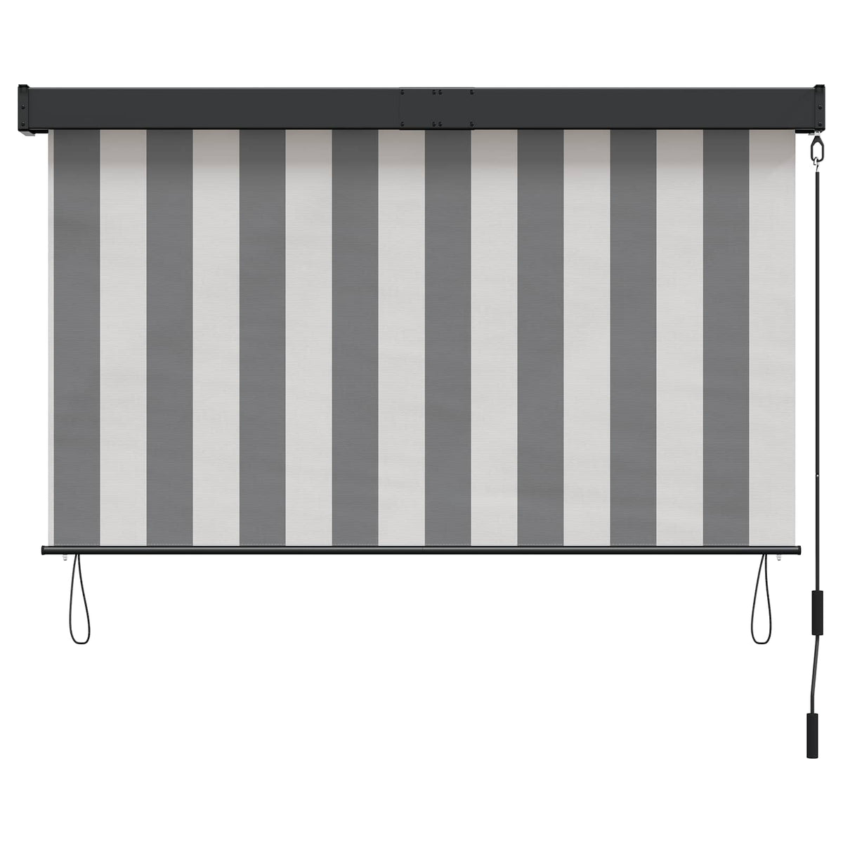 Roletas Antracito ir baltos 80 x 250 cm Audinys ir aliuminis