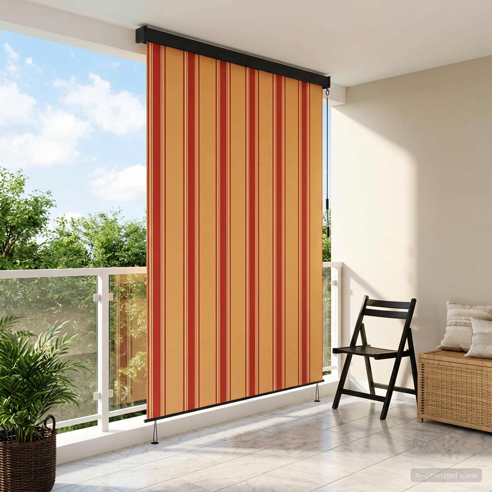 Roletas Įvairiaspalvis 80 x 250 cm Audinys ir aliuminis