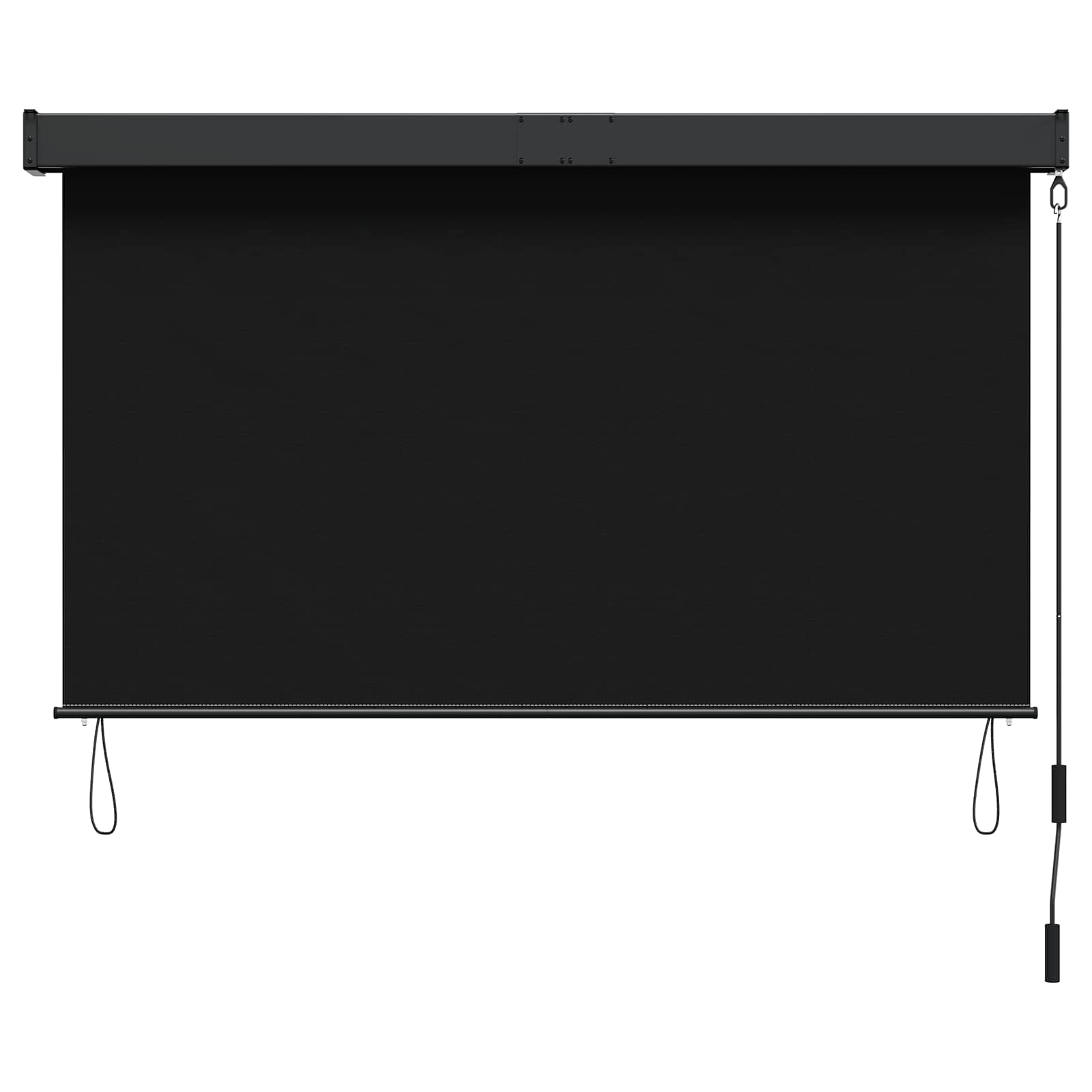 Roletas Juoda 120 x 250 cm Audinys ir aliuminis