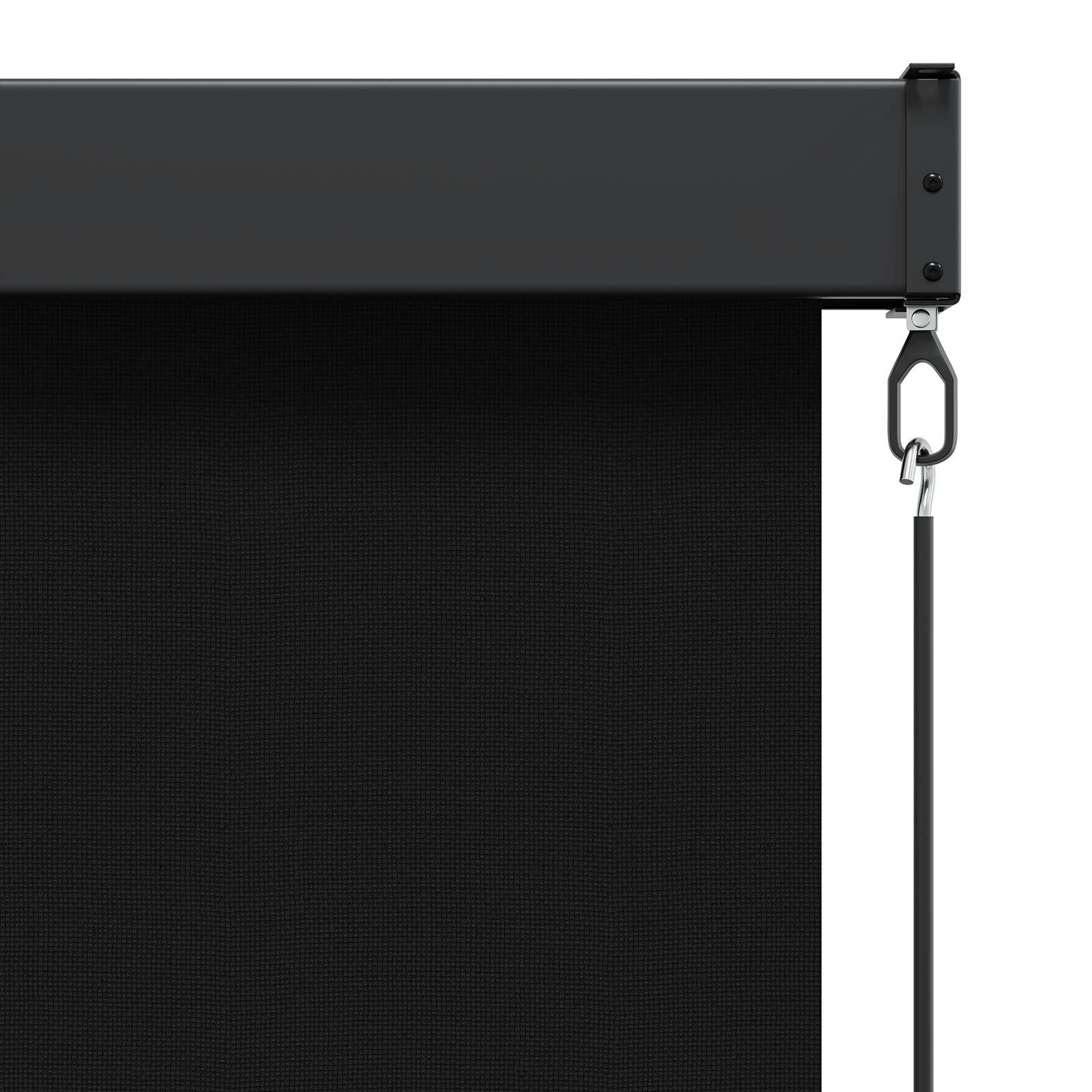 Roletas Juoda 180 x 250 cm Audinys ir aliuminis