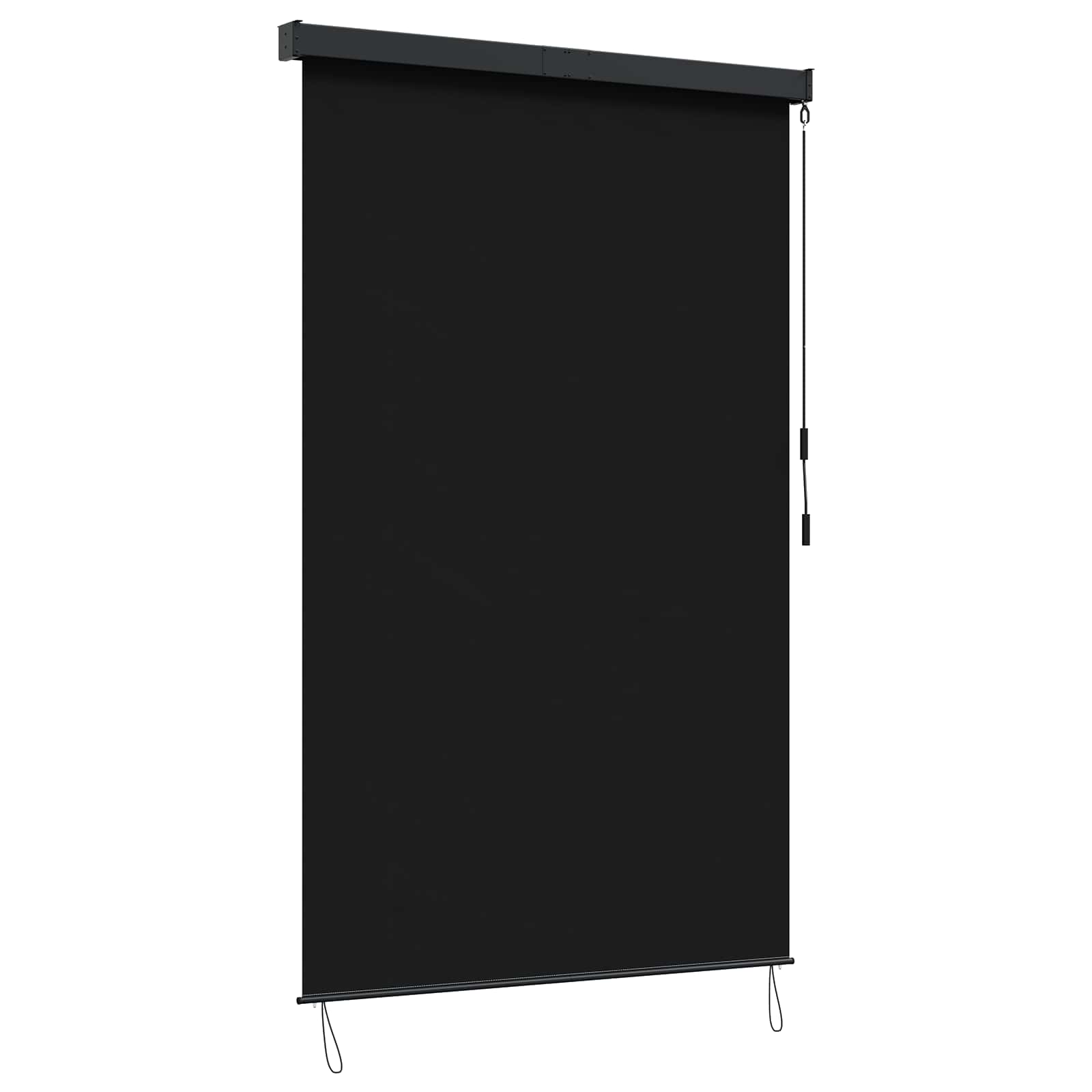 Roletas Juoda 180 x 250 cm Audinys ir aliuminis