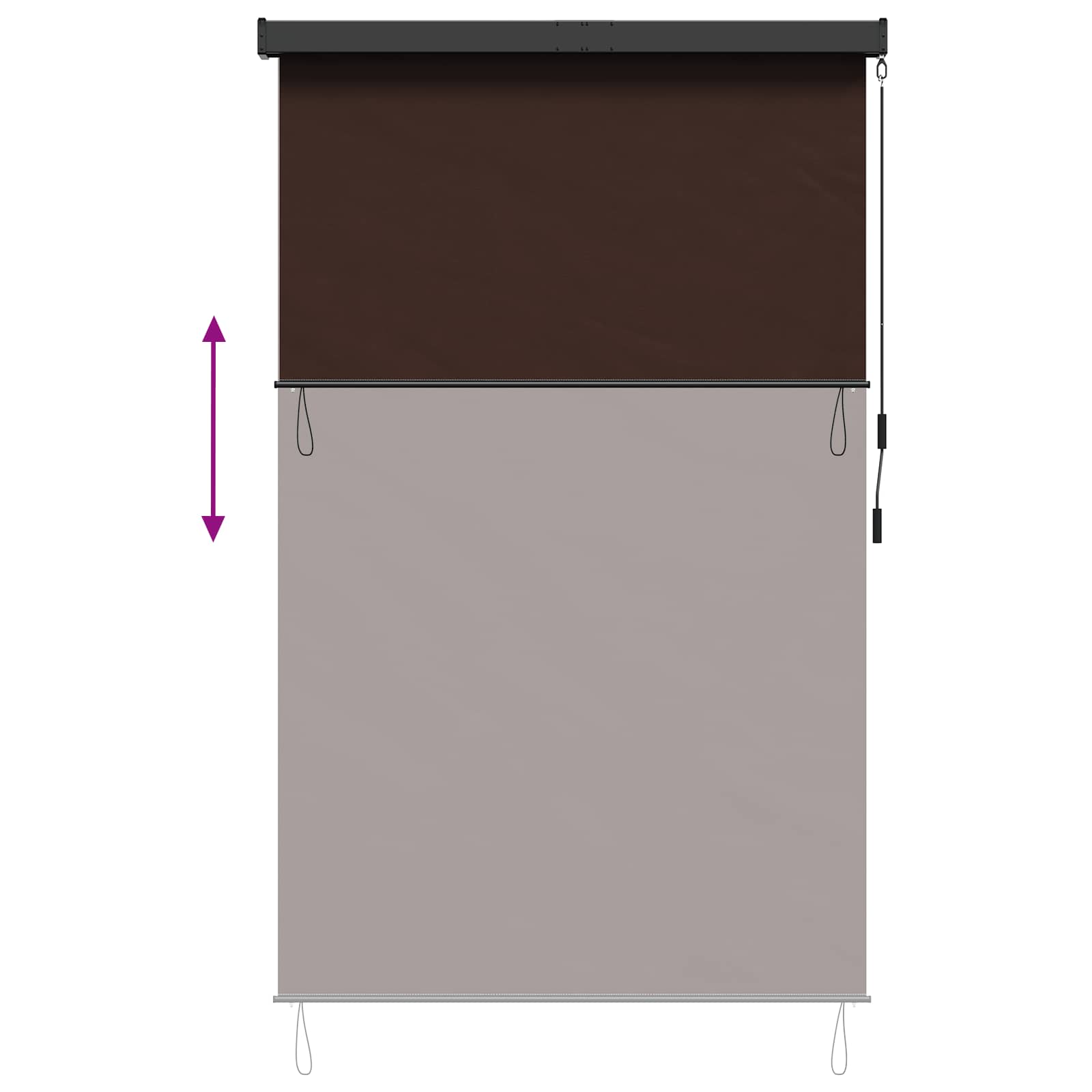 Roletas Ruda 180 x 250 cm Audinys ir aliuminis