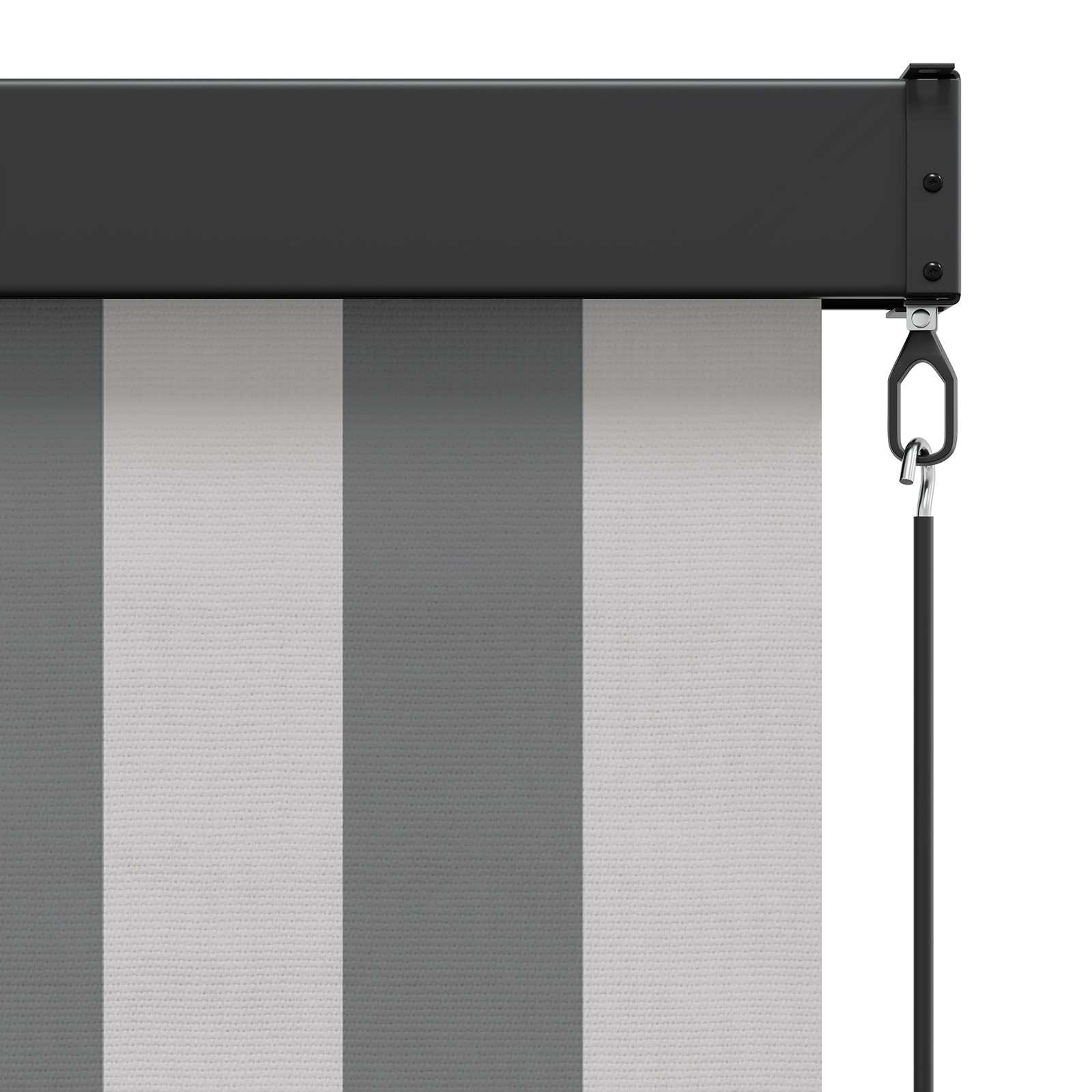 Roletas Antracito ir baltos 180 x 250 cm Audinys ir aliuminis