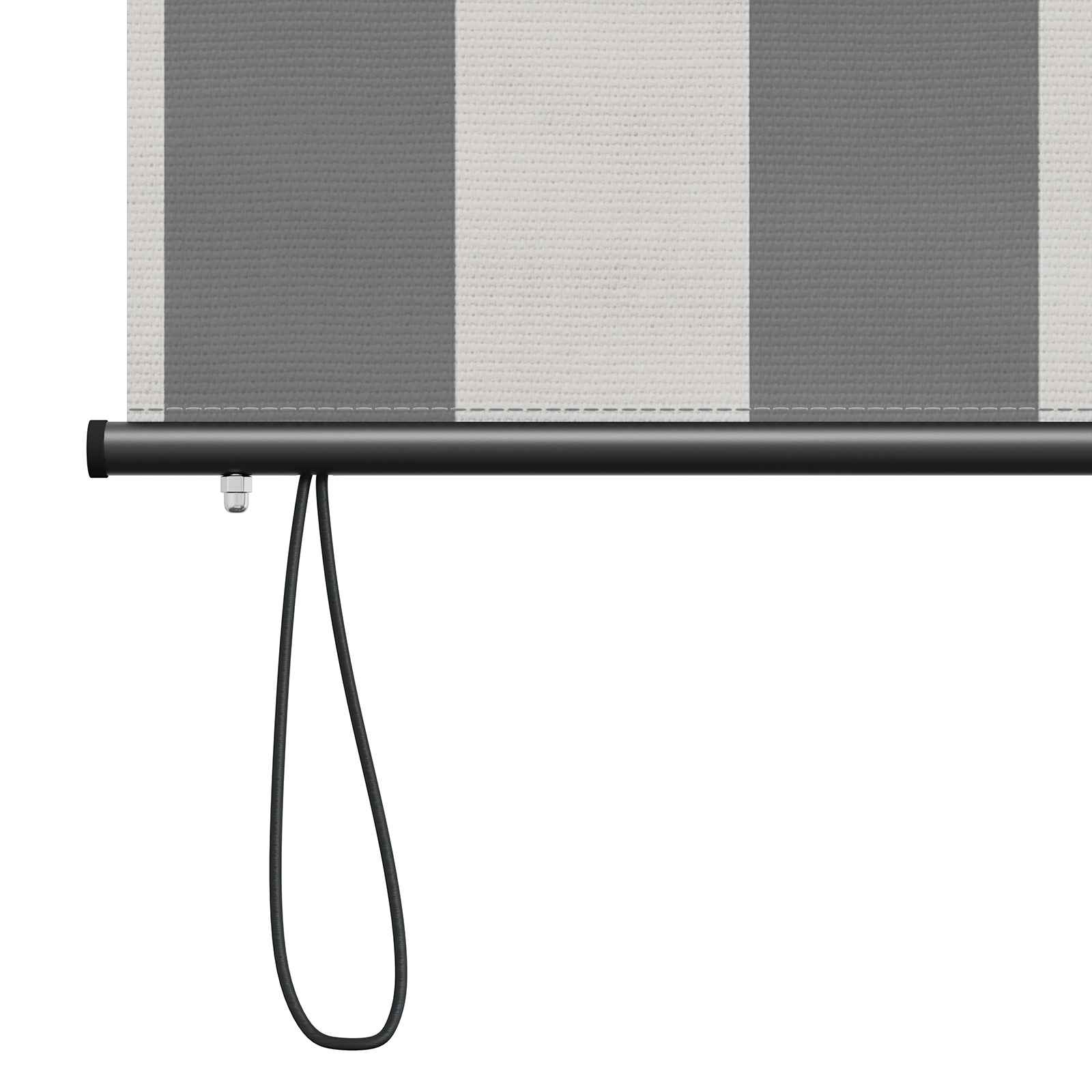Roletas Antracito ir baltos 180 x 250 cm Audinys ir aliuminis